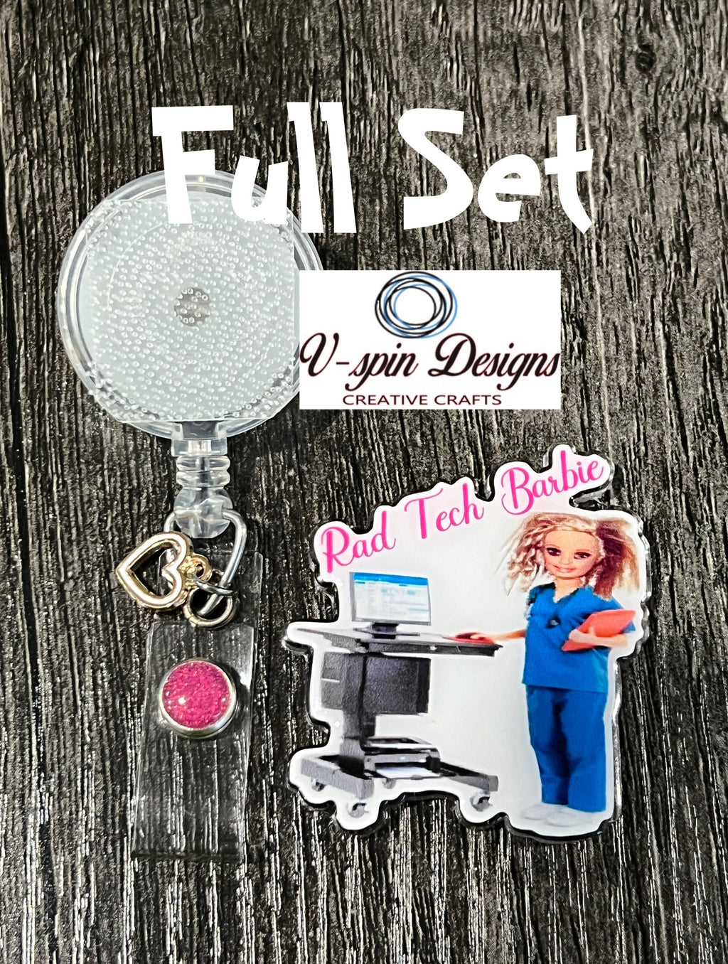 Rad Tech Badge Reel | Funny Radiology Retractable Acrylic ID Holder