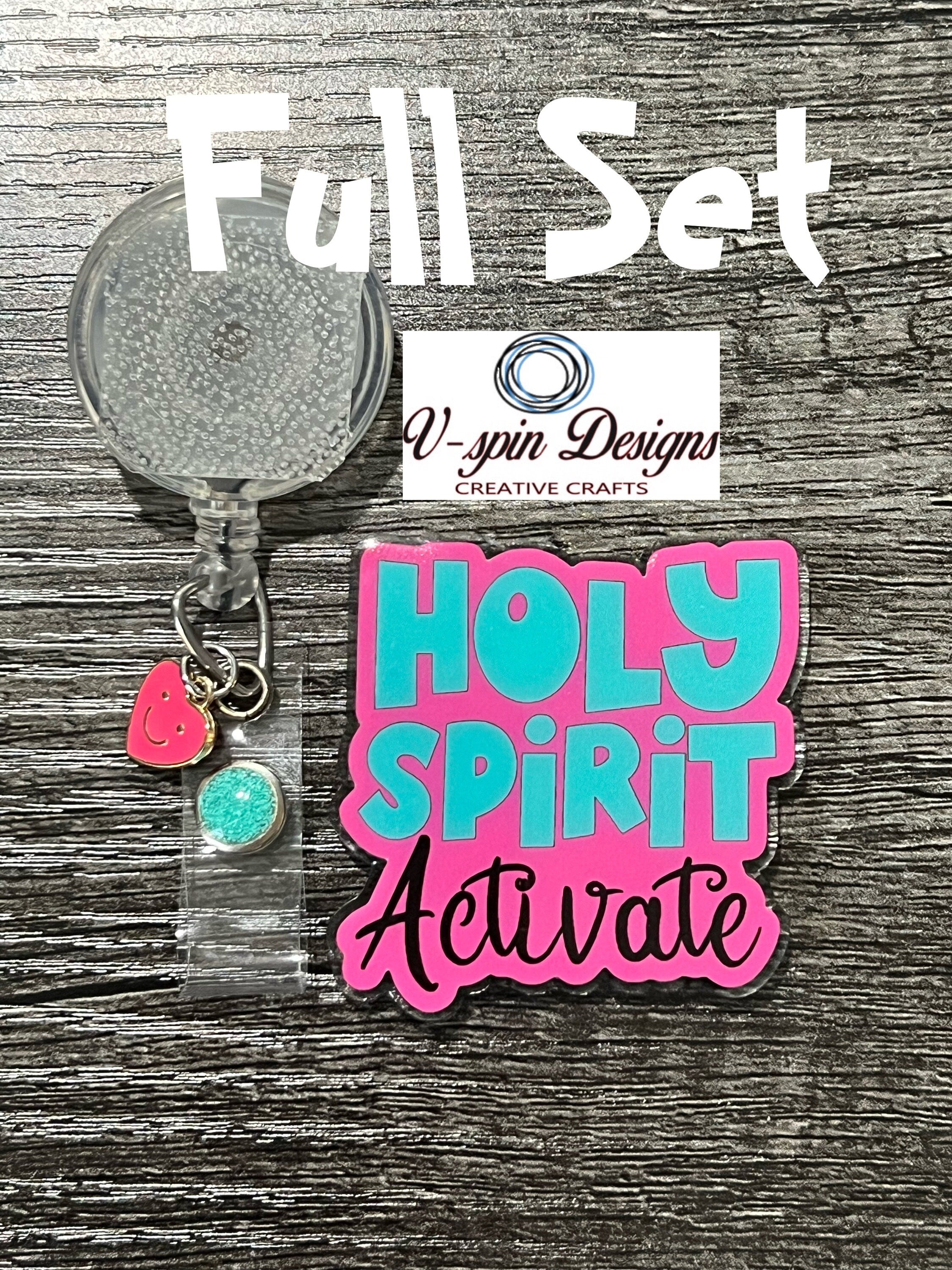 Funny “Holy Spirit Activate” Badge reel/ID Holder card holder/nurse/southern/fun/silly badge reels
