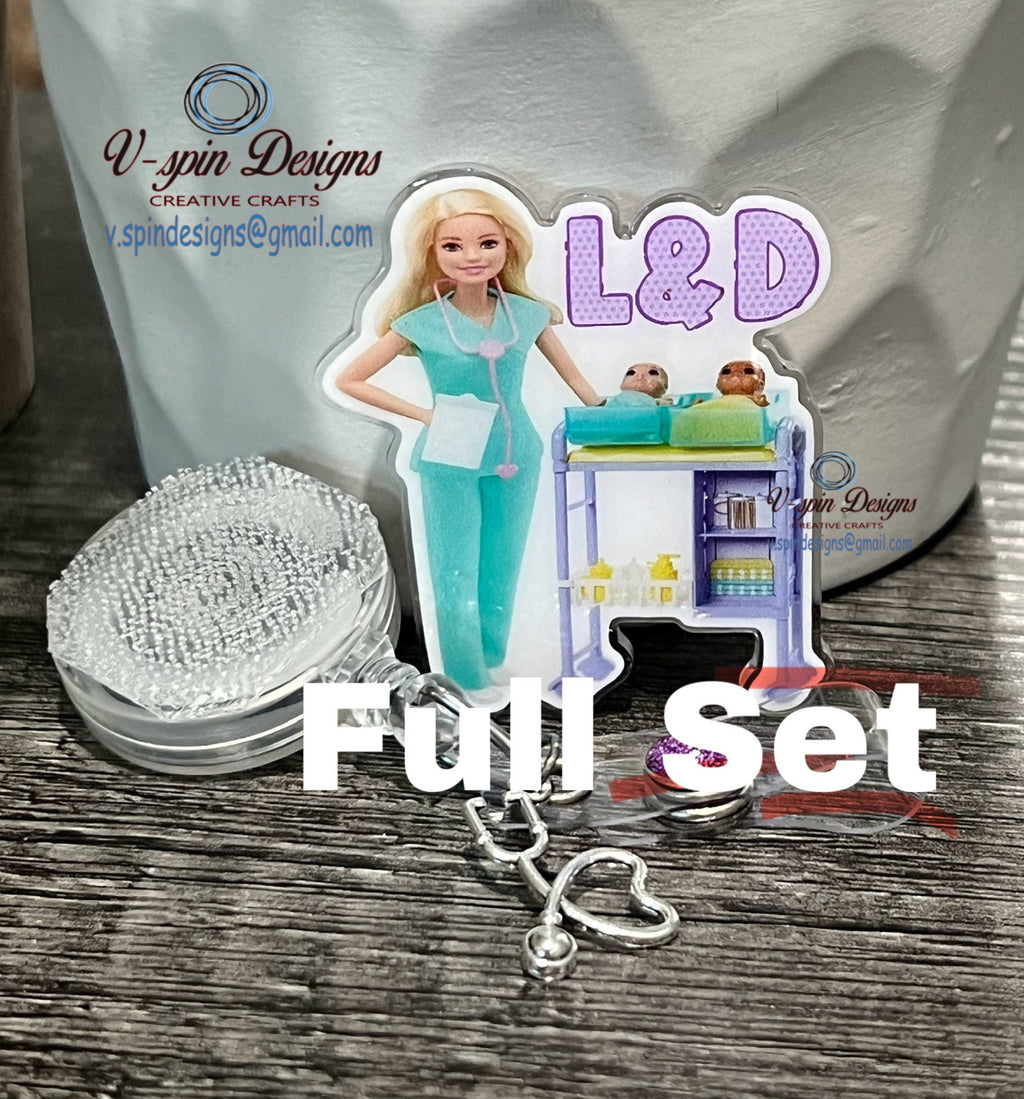 Labor & Delivery Nurse Badge Reel | Retractable Acrylic ID Holder