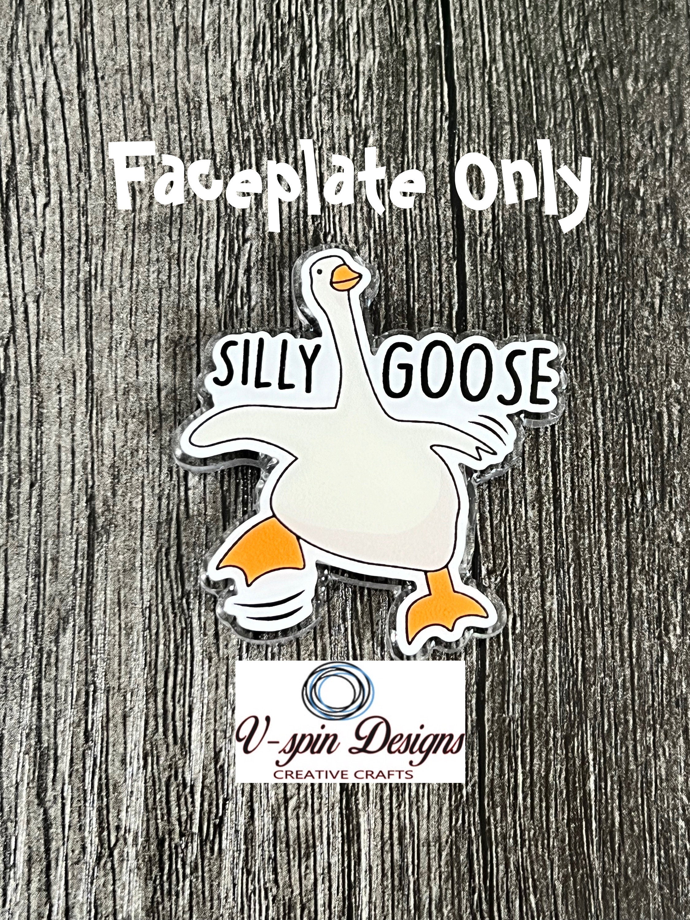 Silly Goose Badge Reel: Funny Acrylic Retractable ID Holder