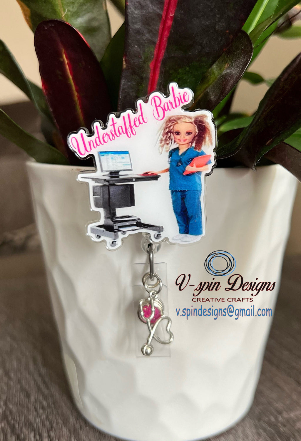 Understaffed Badge reel/ID Holder card holder/nurse badge reels/funny badge reels