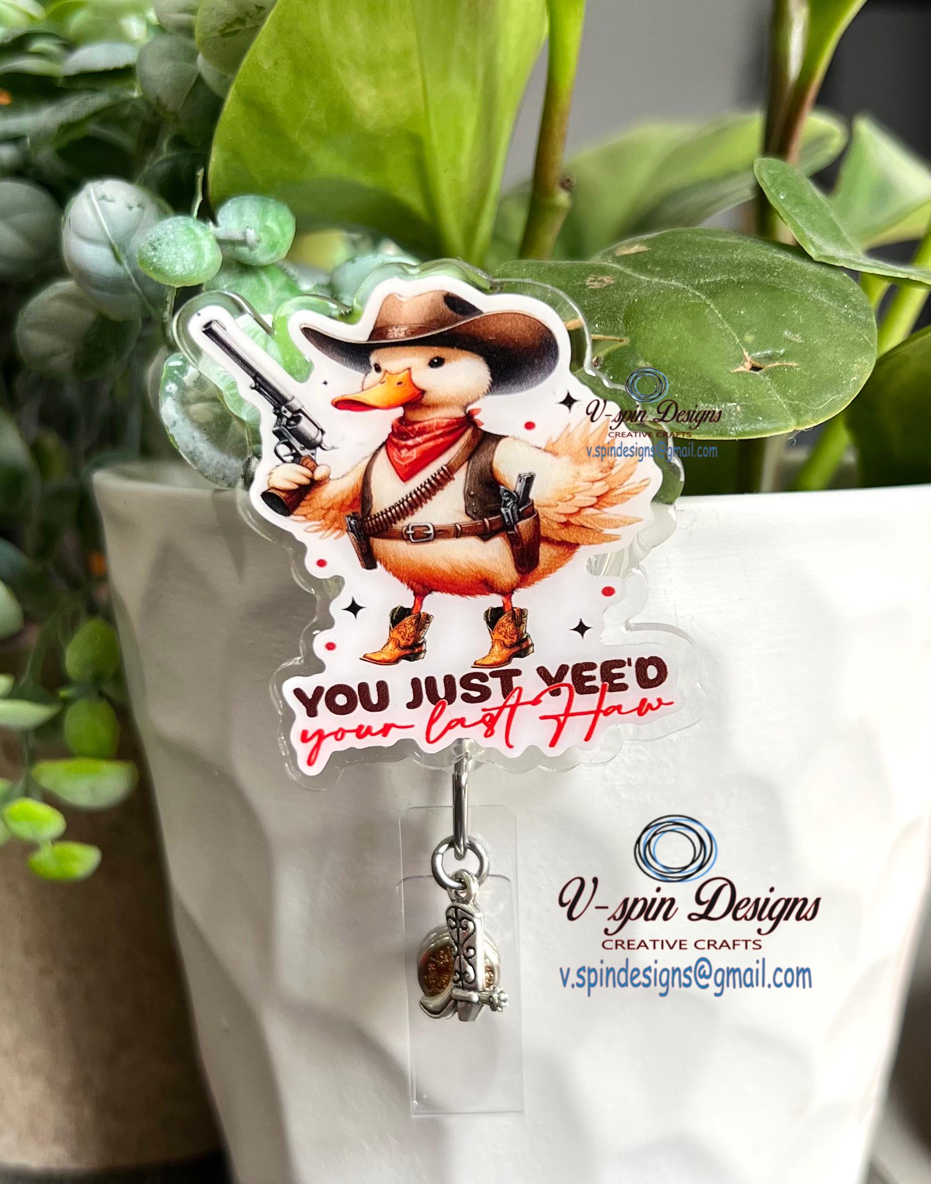 Cowboy Duck Badge reel/western badge reels