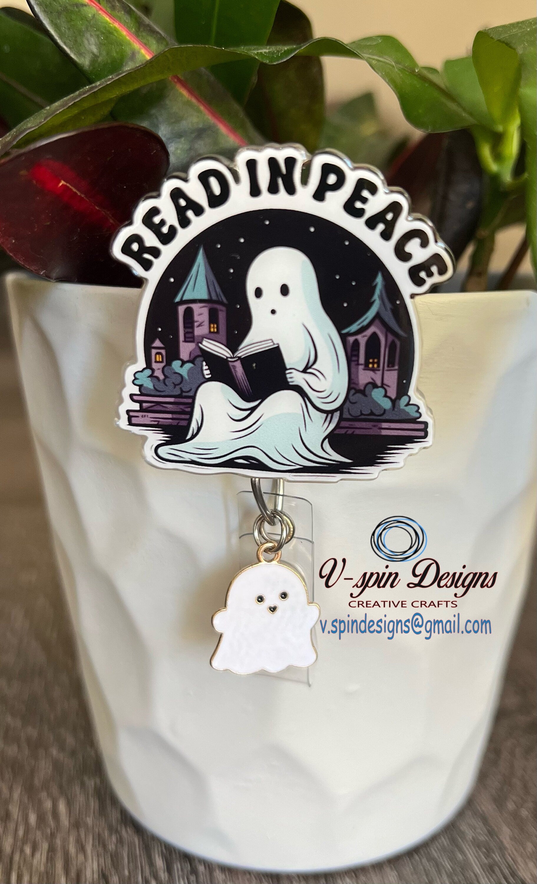 Read In Peace badge reel/ID Holder card holder/nurse badge reels/funny badge reels