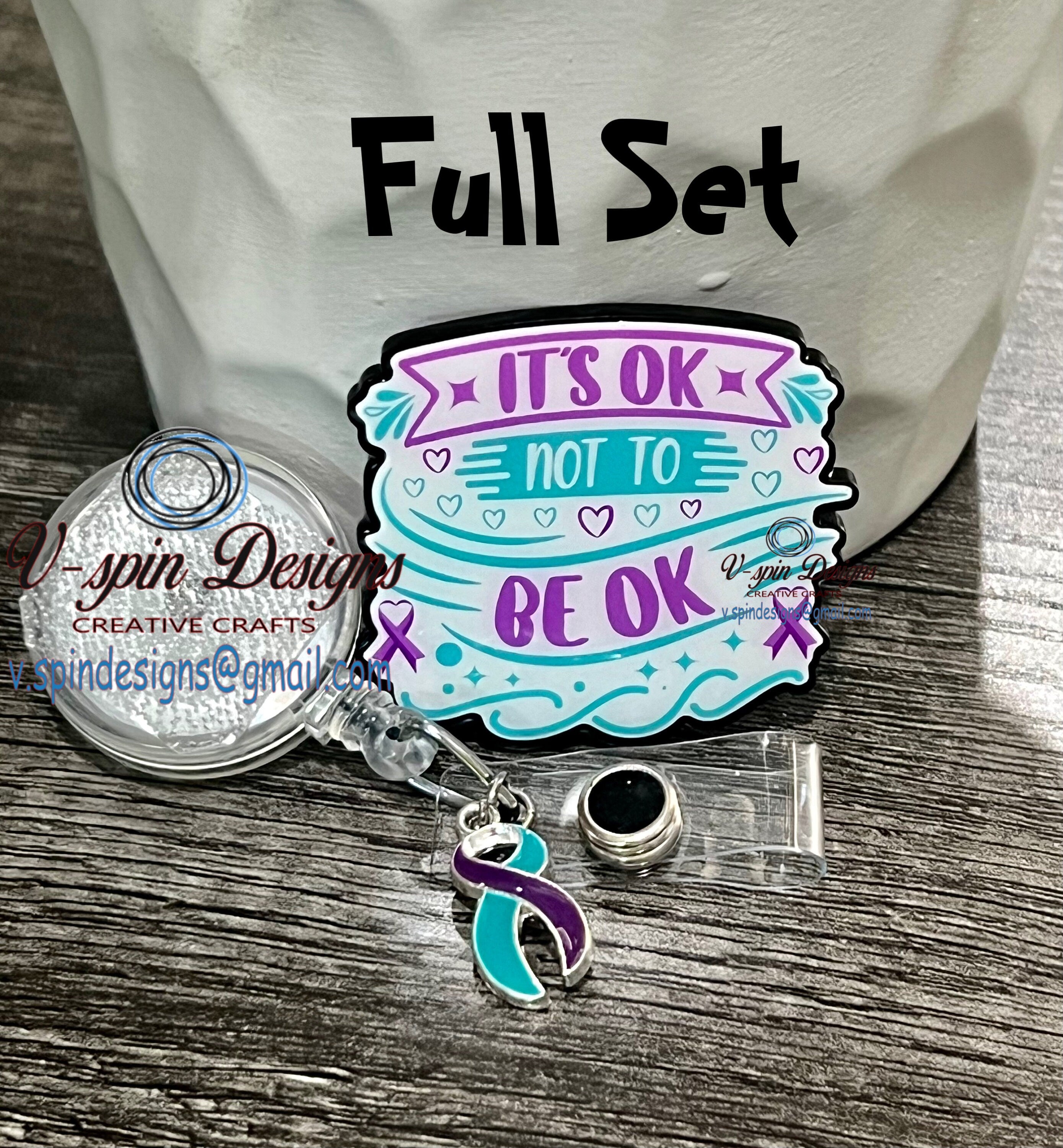 Suicide prevention "It's OK to not Be OK" badge reel/ID Holder/nurses/teachers/kind
