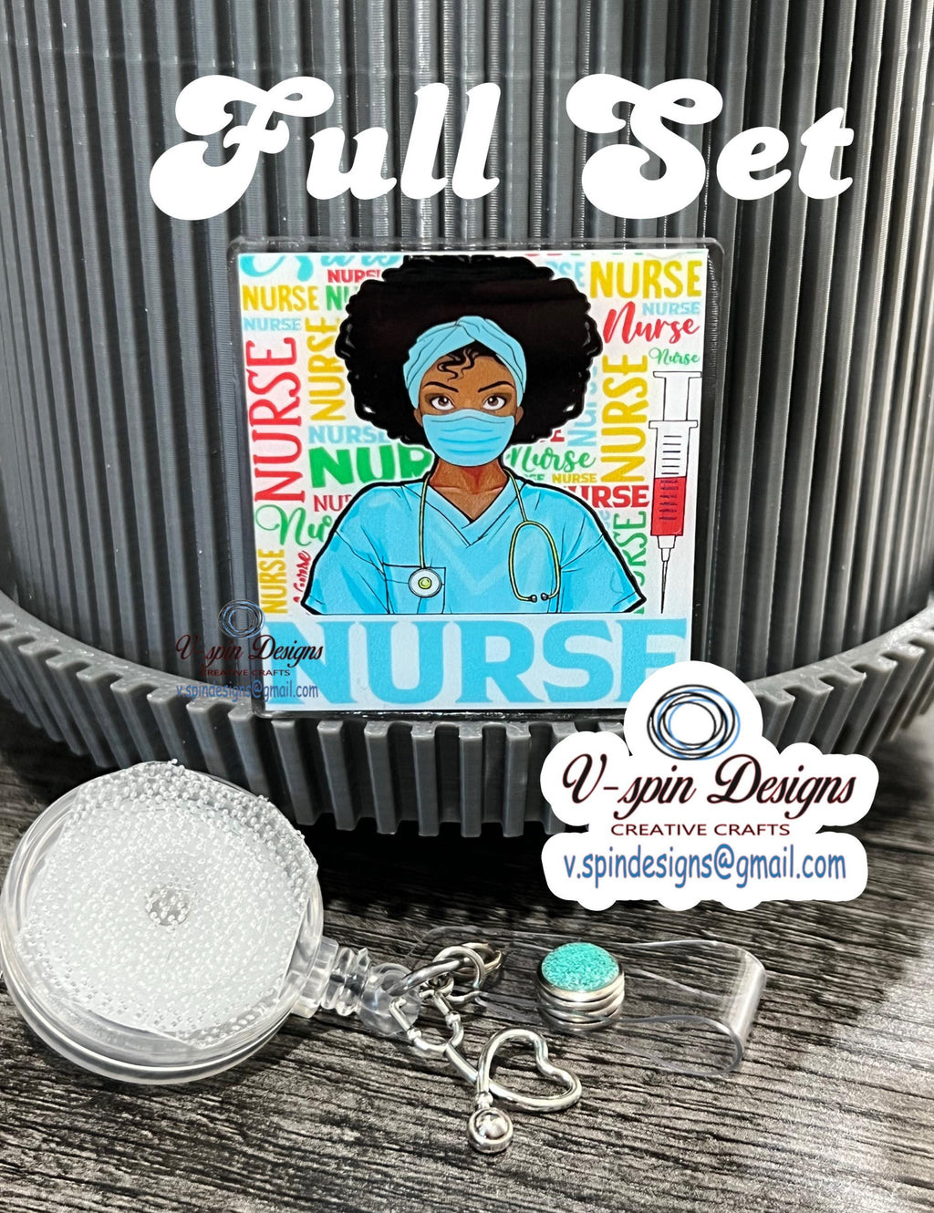 Nurse Badge Reel: Interchangeable Acrylic Retractable ID Holder
