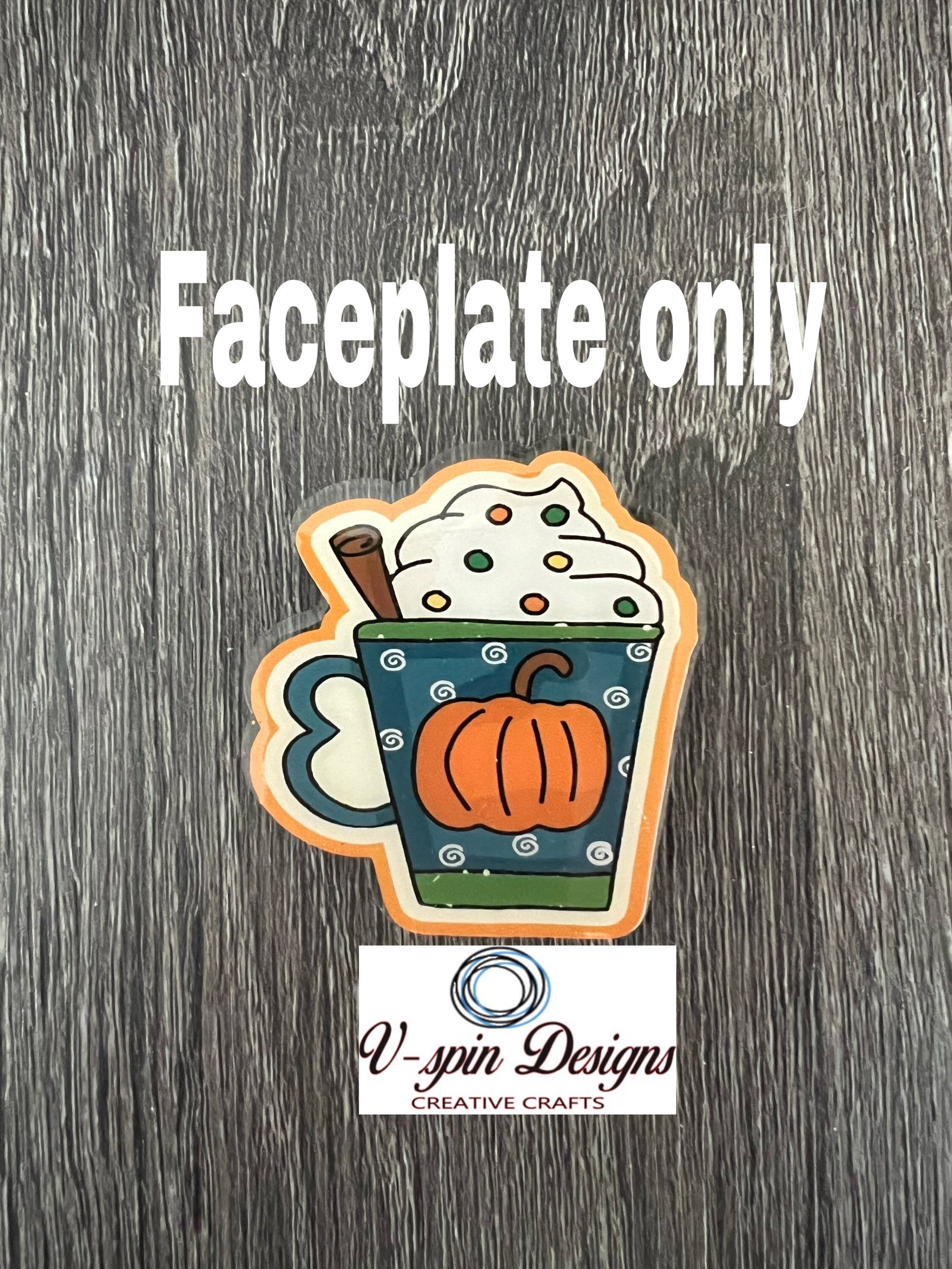 Pumpkin Spice Cup Badge Reel | Fall Coffee Retractable Acrylic ID Holder