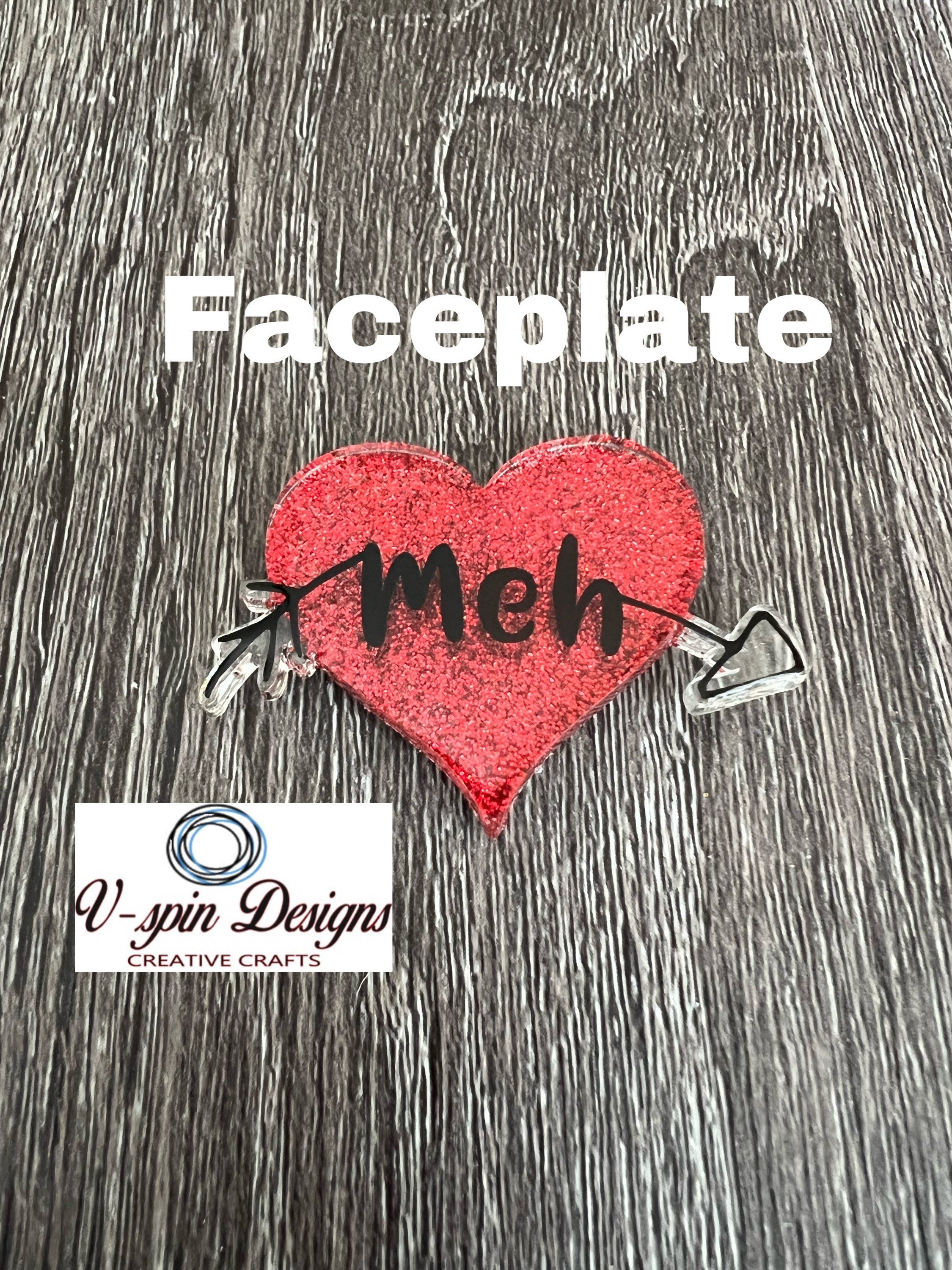 Meh heart, badge reel/ID Holder/card holder/teachers/nurses