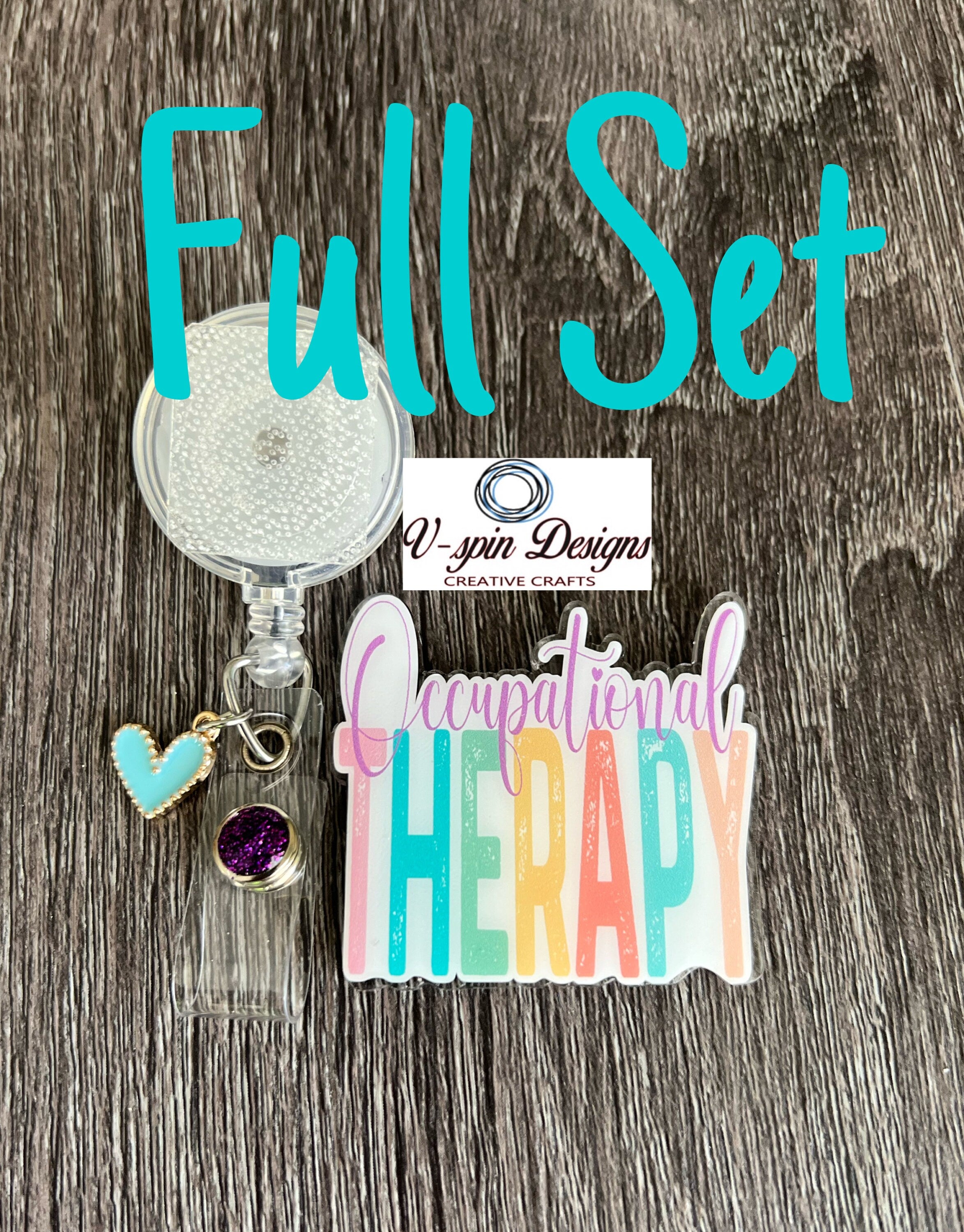 Occupational Therapy Badge Reel | Retractable Acrylic ID Holder