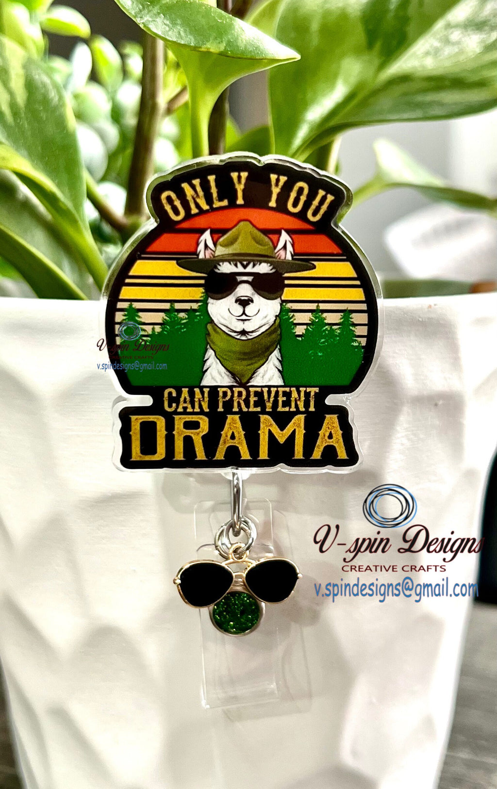 Only you can prevent Drama Llama Badge reel/ID Holder/card holder/nurse/fun/silly