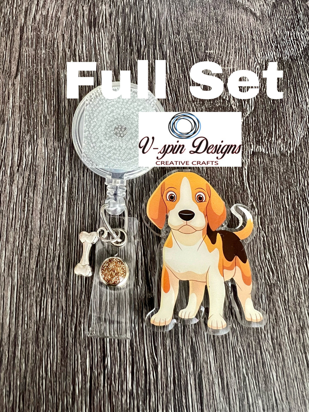 Beagle puppy dog Badge reel/ID Holder card holder/nurse/teachers/dog badge reels