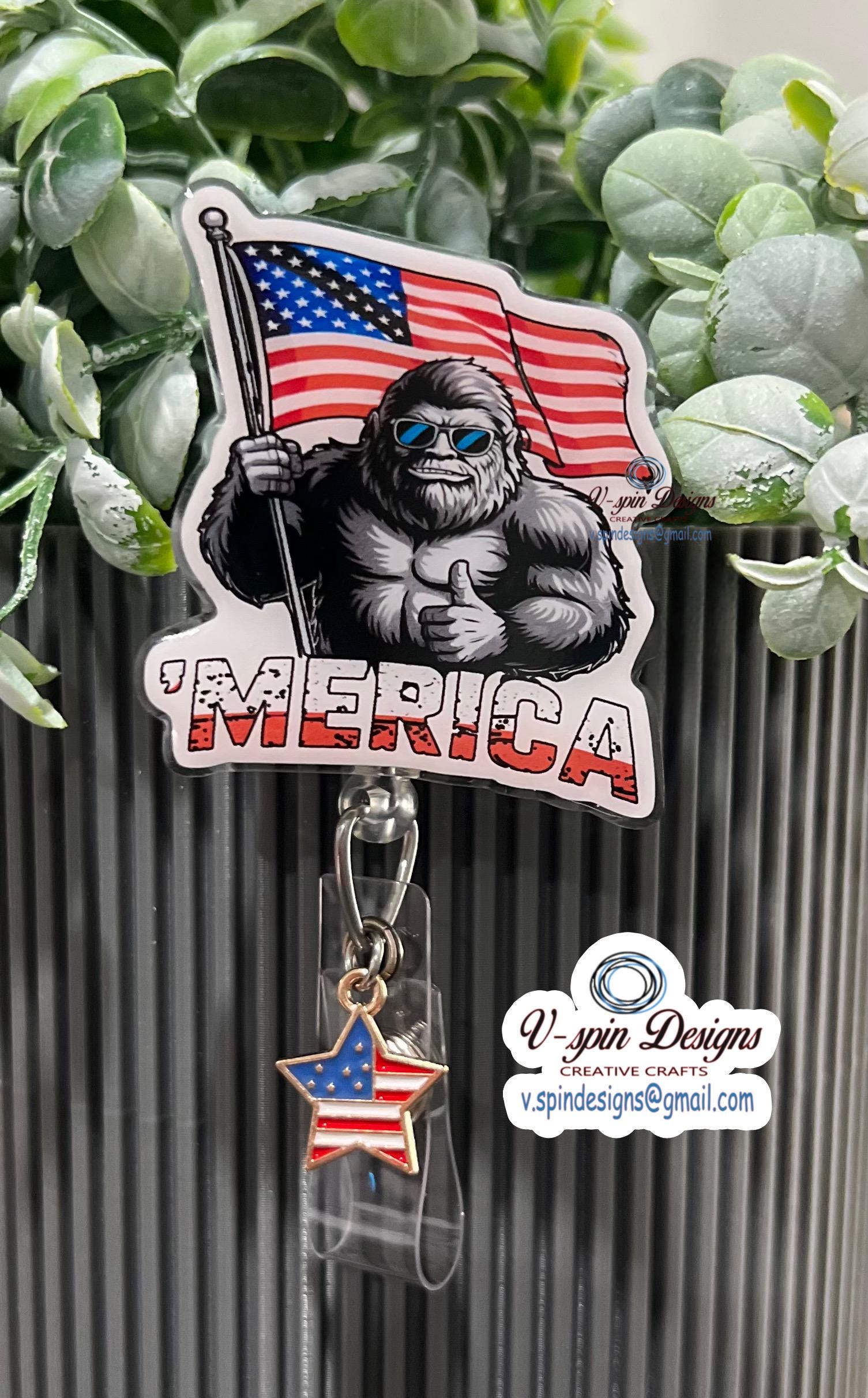 Merica Sasquatch/Bigfoot, badge reel/ID Holde/VA badge reels