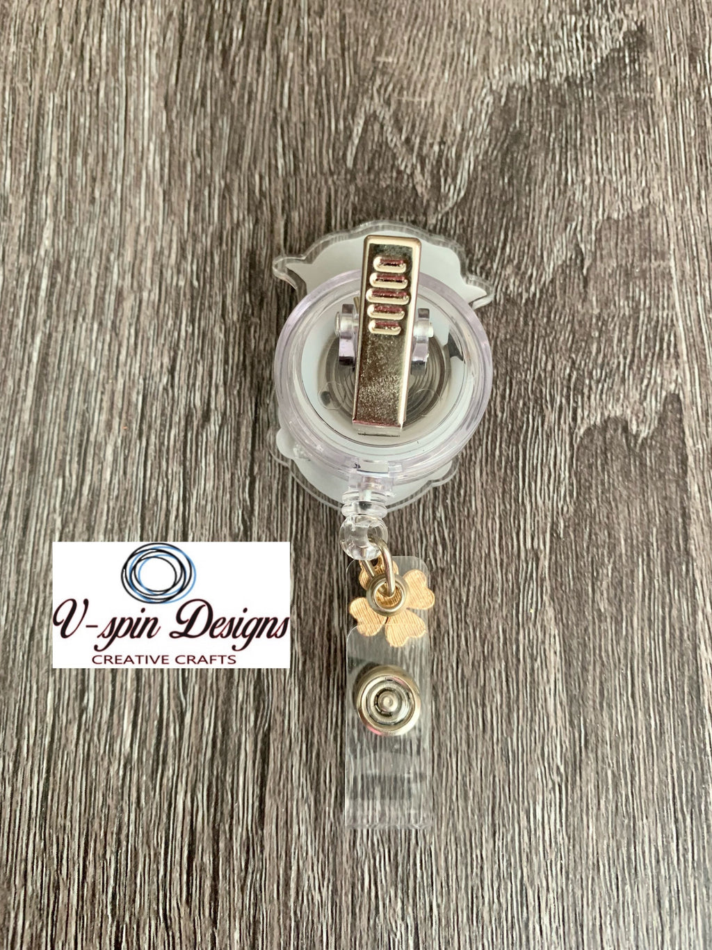 Hair Up Mom Badge Reel: Acrylic Retractable ID Holder