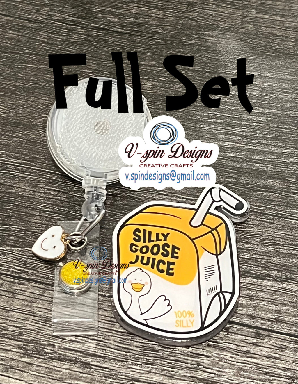 Silly Goose Juice Badge reel/ID Holder card holder/nurse/teachers/fun/silly