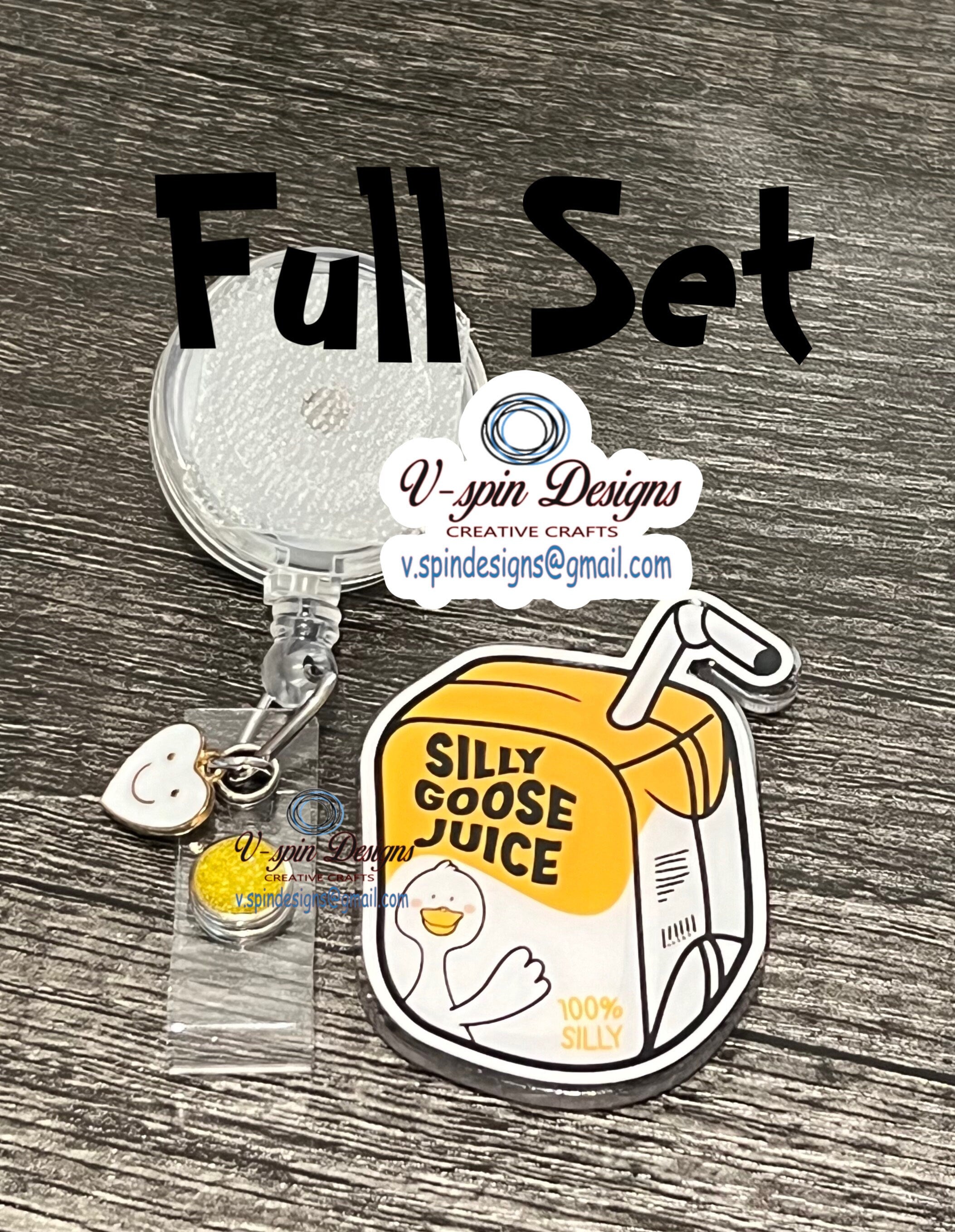Silly Goose Juice Badge reel/ID Holder card holder/nurse/teachers/fun/silly