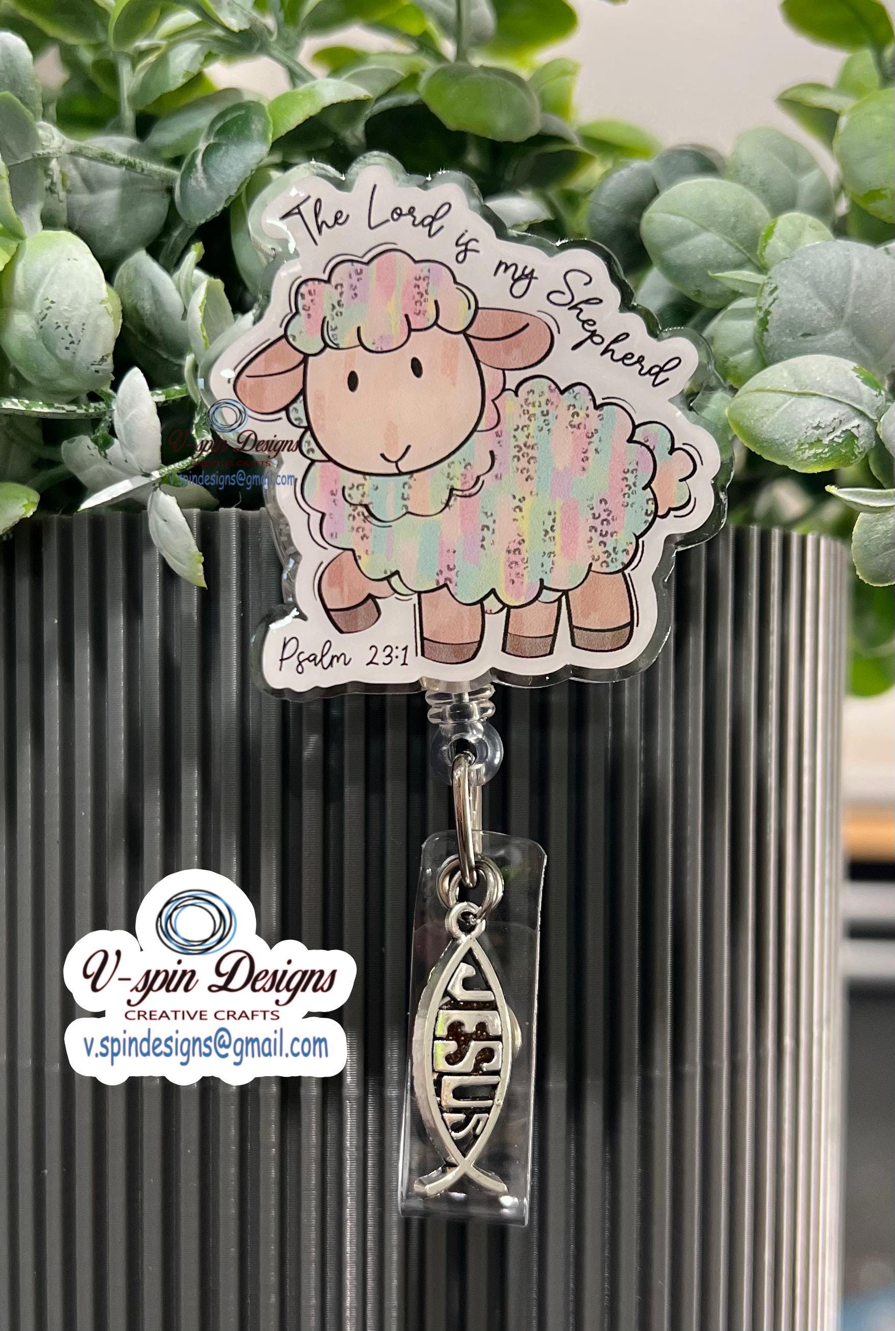 "The Lord Is My Shepherd" Badge Reel | Inspirational Retractable ID Holder