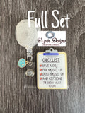 Clipboard Checklist Badge Reel | Funny Nurse Retractable Acrylic ID Holder