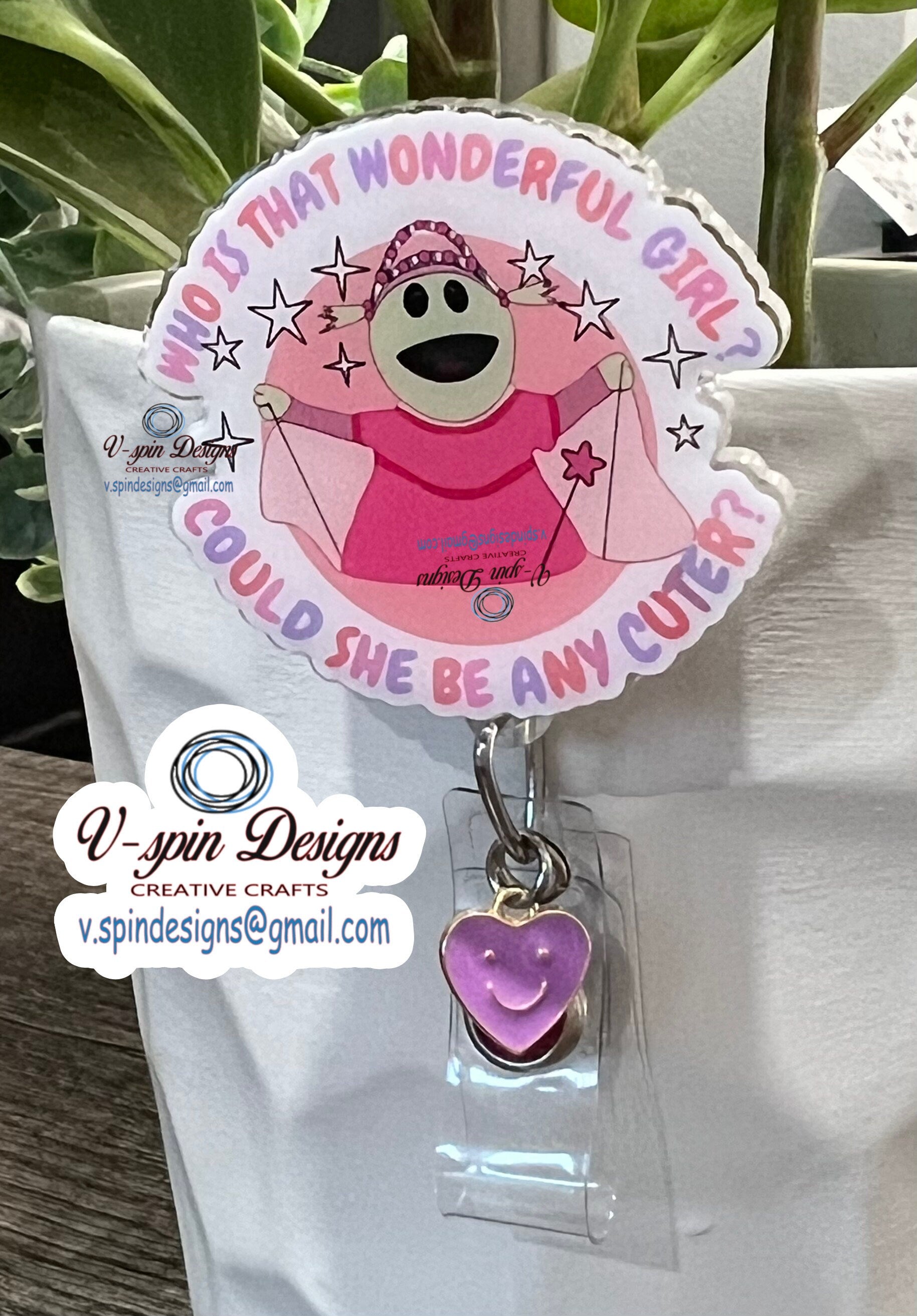 Wonderful Girl Badge Reel - Funny ID Holder for Nurse/Teacher