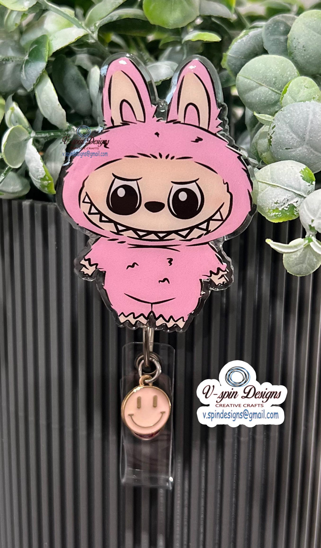 Cute little Monster retractable badge reel/ID holder/nurse badge reels
