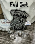 Schnauzer Dog Badge Reel | Retractable Acrylic ID Holder