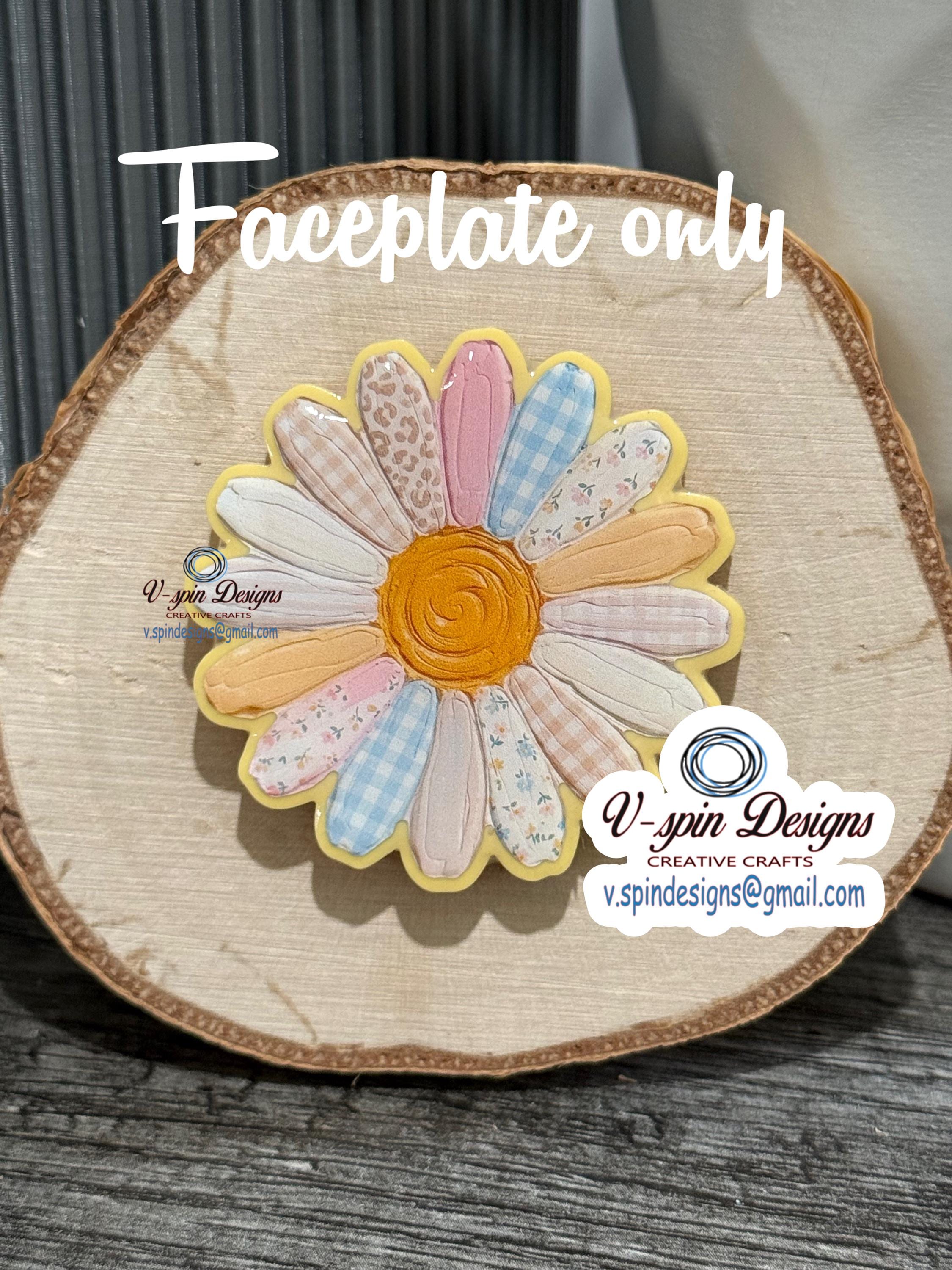 Yellow Daisy Flower Badge Reel | Pastel Floral Retractable Acrylic ID Holder