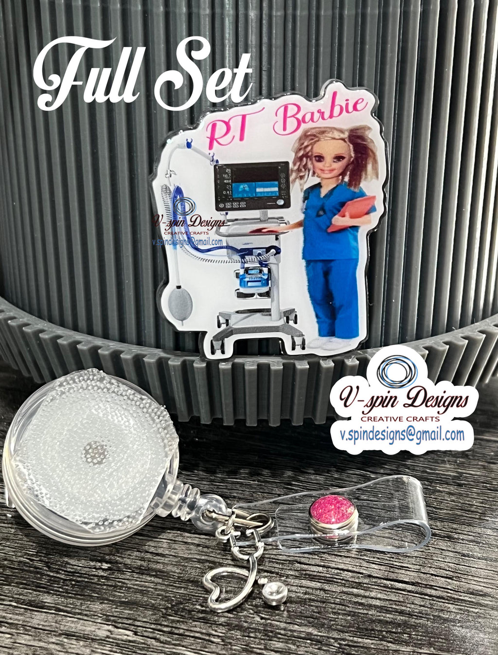 RT Badge reel/ID Holder card holder/nurse badge reels/funny RT badge reels/Respiratory badge reels