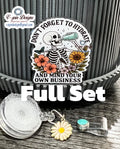 "Don't Forget to Hydrate & Mind Your Business" Skeleton Badge Reel | Funny ID Holder
