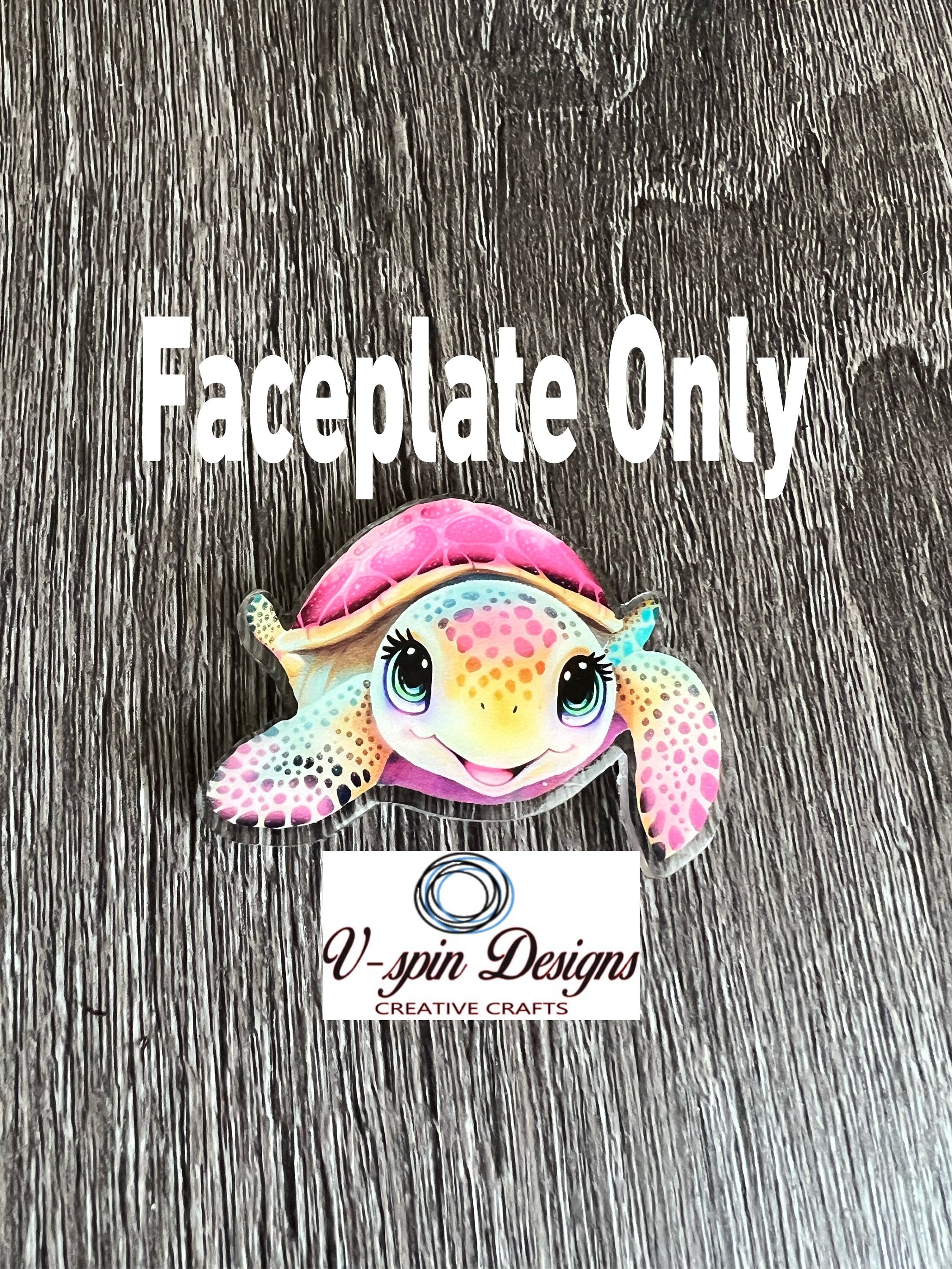 Pink Sea Turtle Badge Reel | Ocean Summer Retractable Acrylic ID Holder