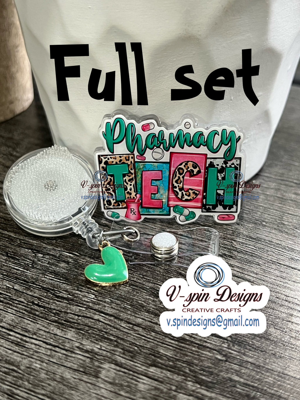 Pharmacy Tech badge reel/ID Holder card holder/pharmacy badge reels