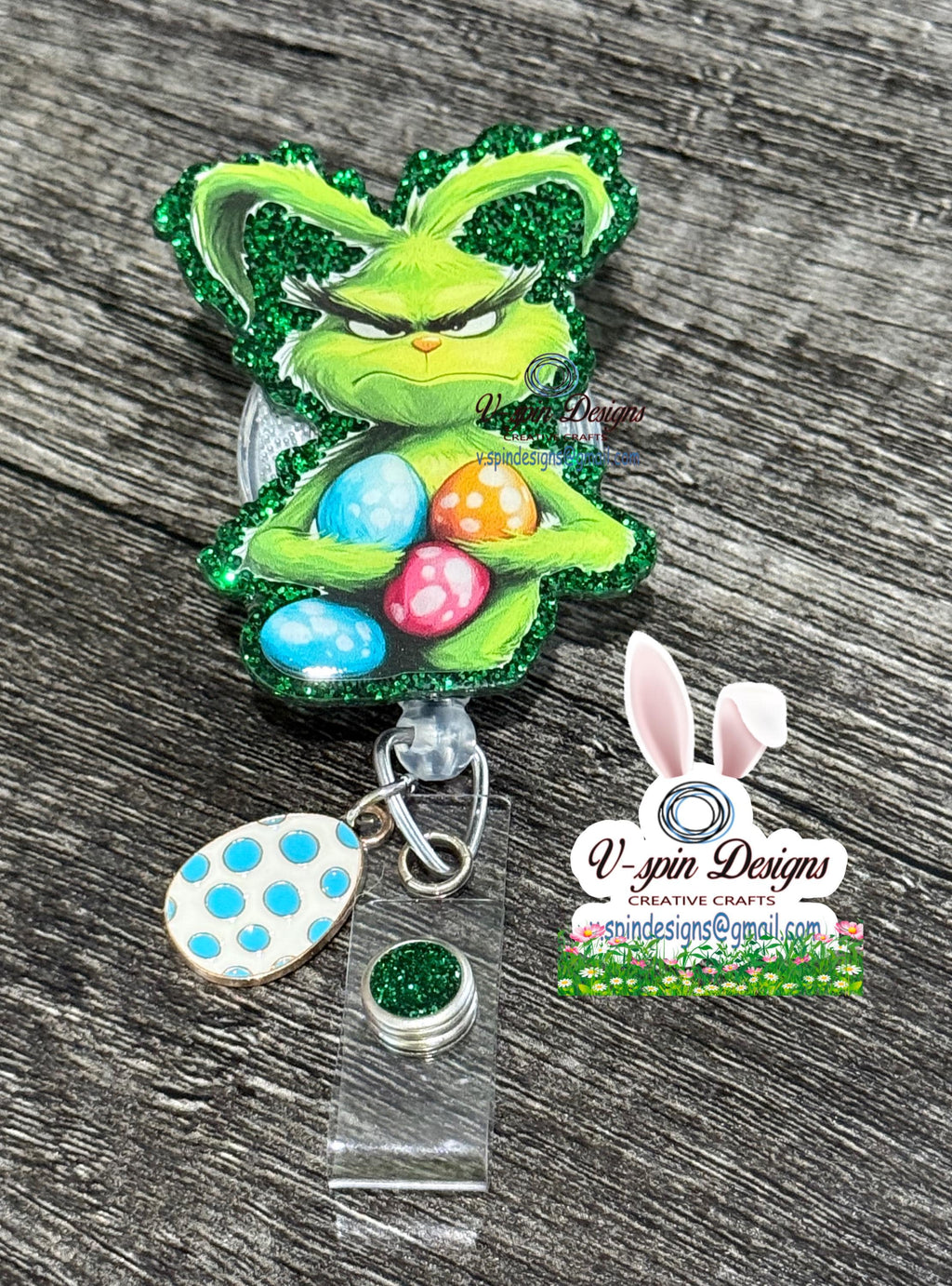 Grouchy Bunny Badge reel/Easter Badge reels/nurse badge reels