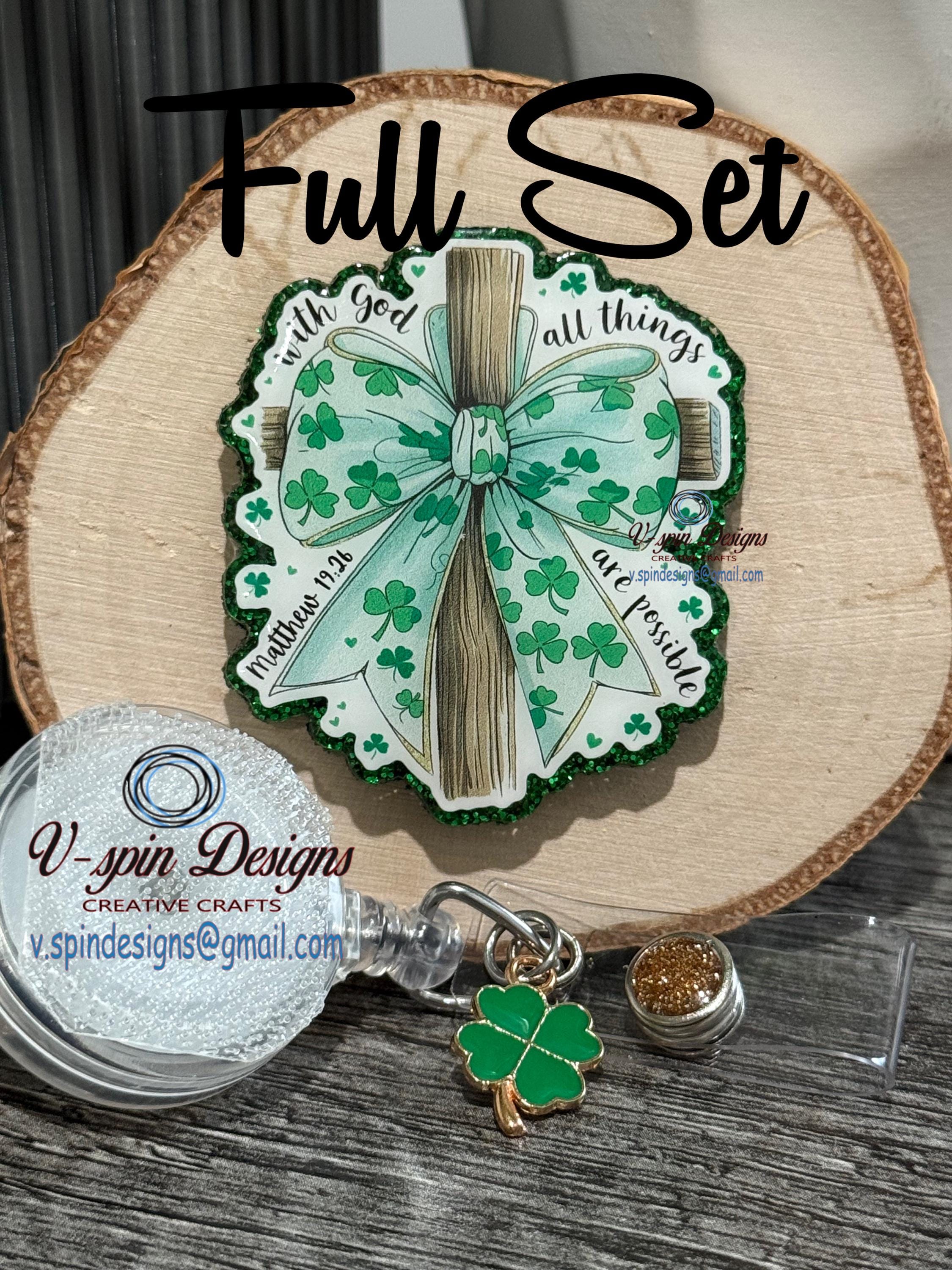 "With God All Things Are Possible" Badge Reel: Inspirational Acrylic ID Holder