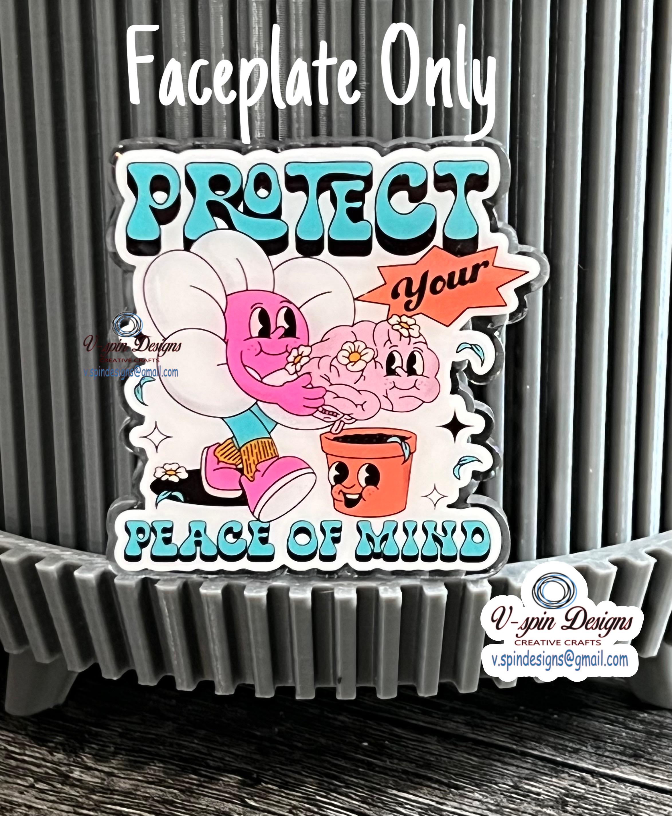 "Protect Your Peace of Mind" Badge Reel | Inspirational Retractable ID Holder