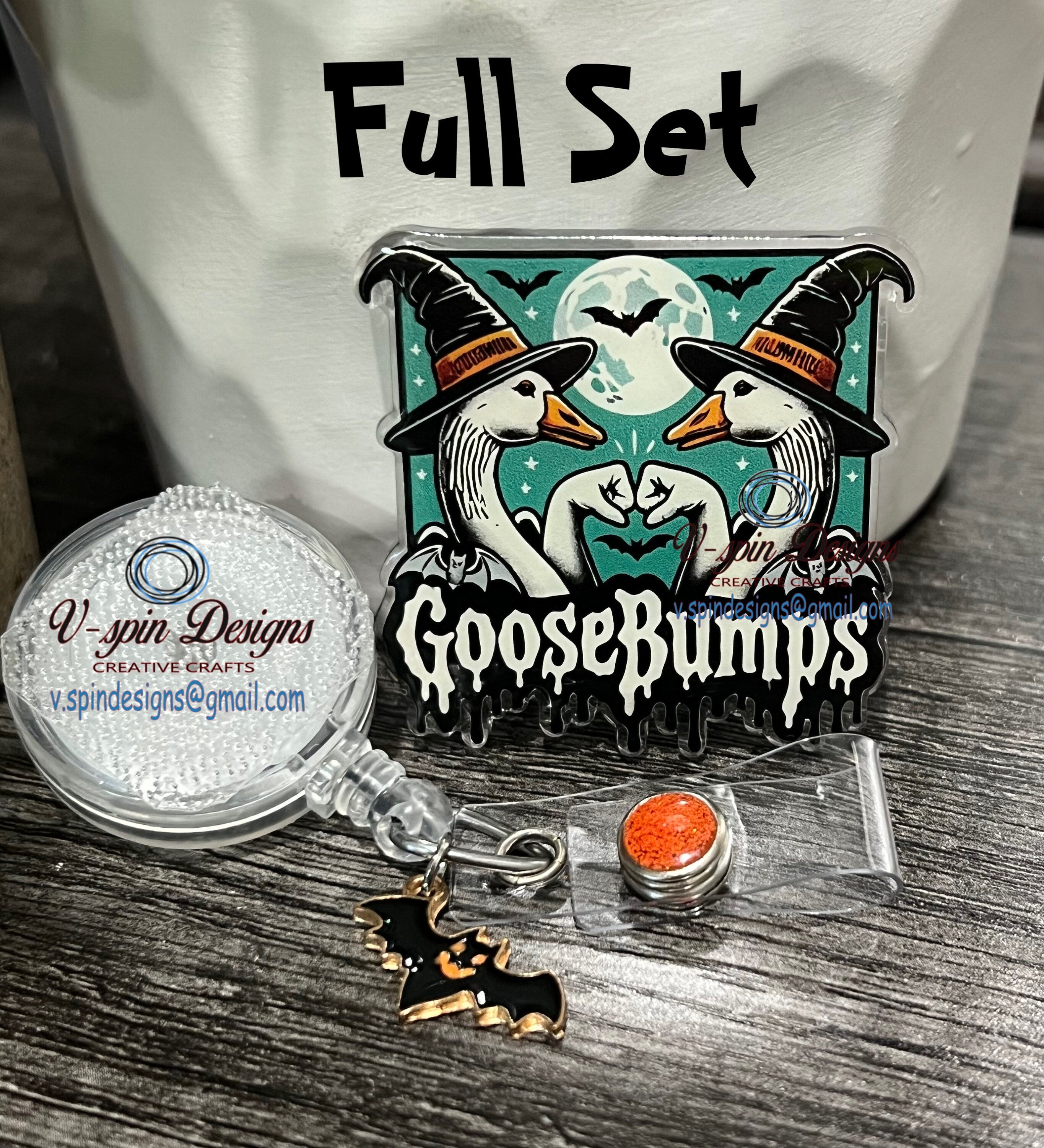 Goosebumps Badge Reel | Halloween Book Lover Retractable Acrylic ID Holder