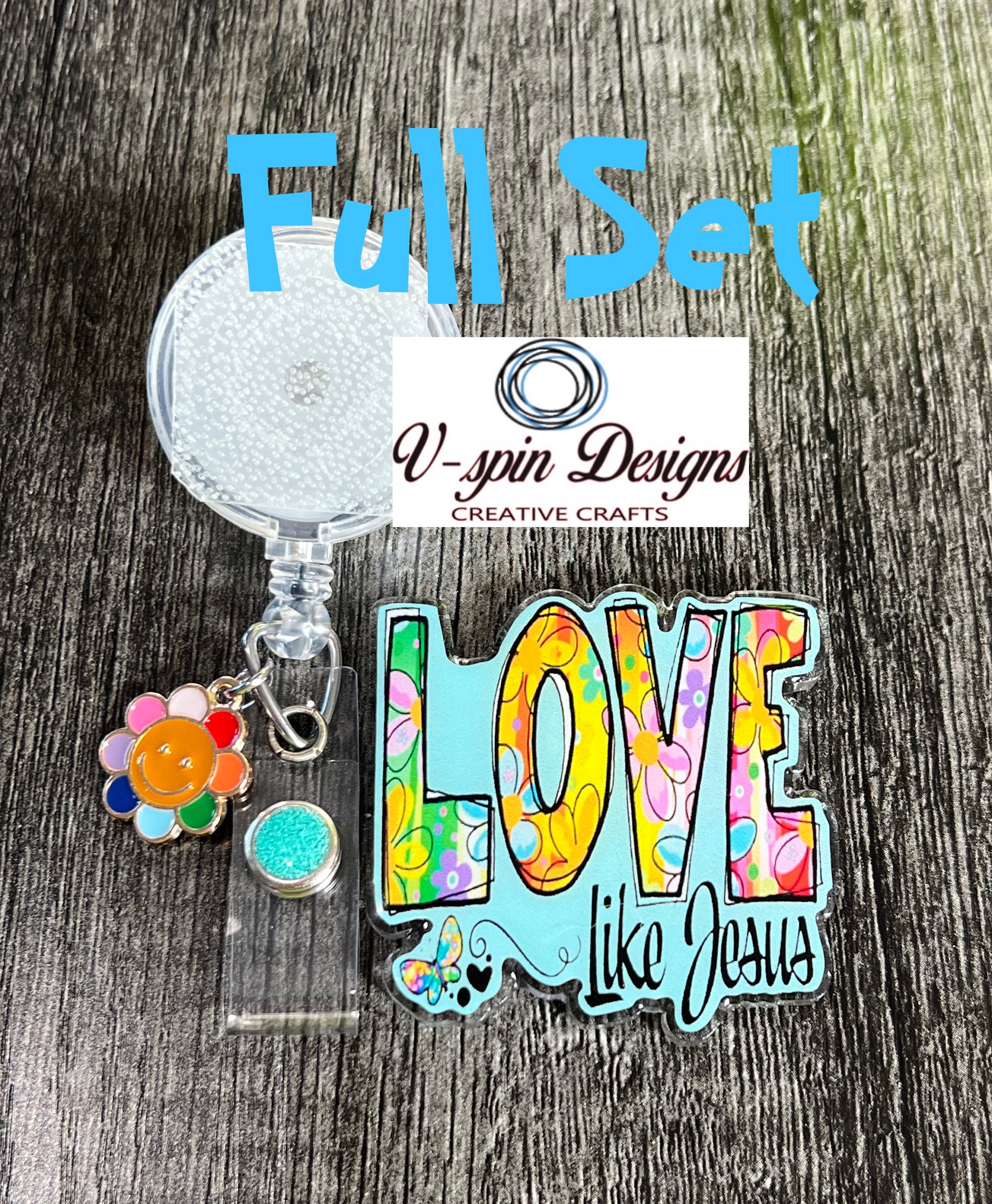 "Love Like Jesus" Badge Reel | Inspirational Retractable Acrylic ID Holder
