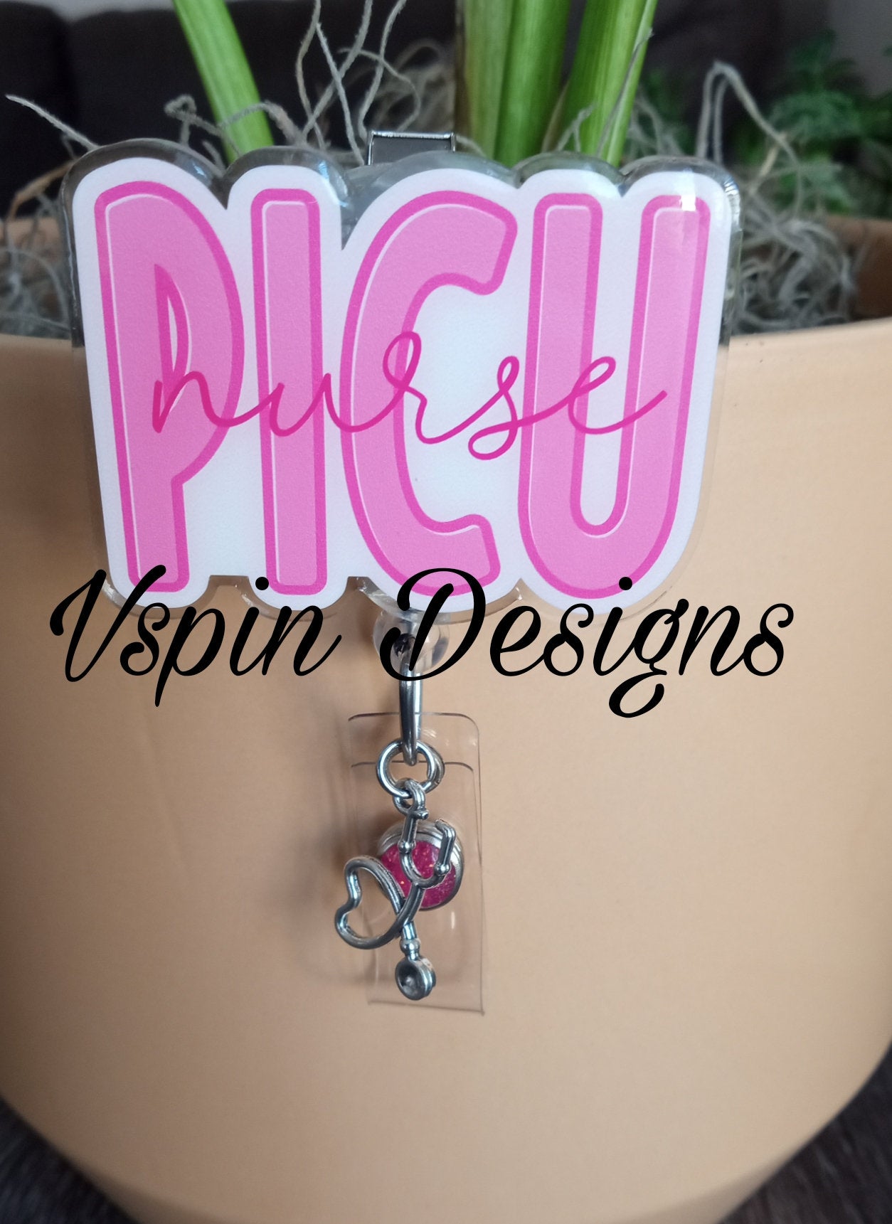 PICU Nurse Badge reel/ID Holder/card holder/nurse badge reels/Pediatric badge reels