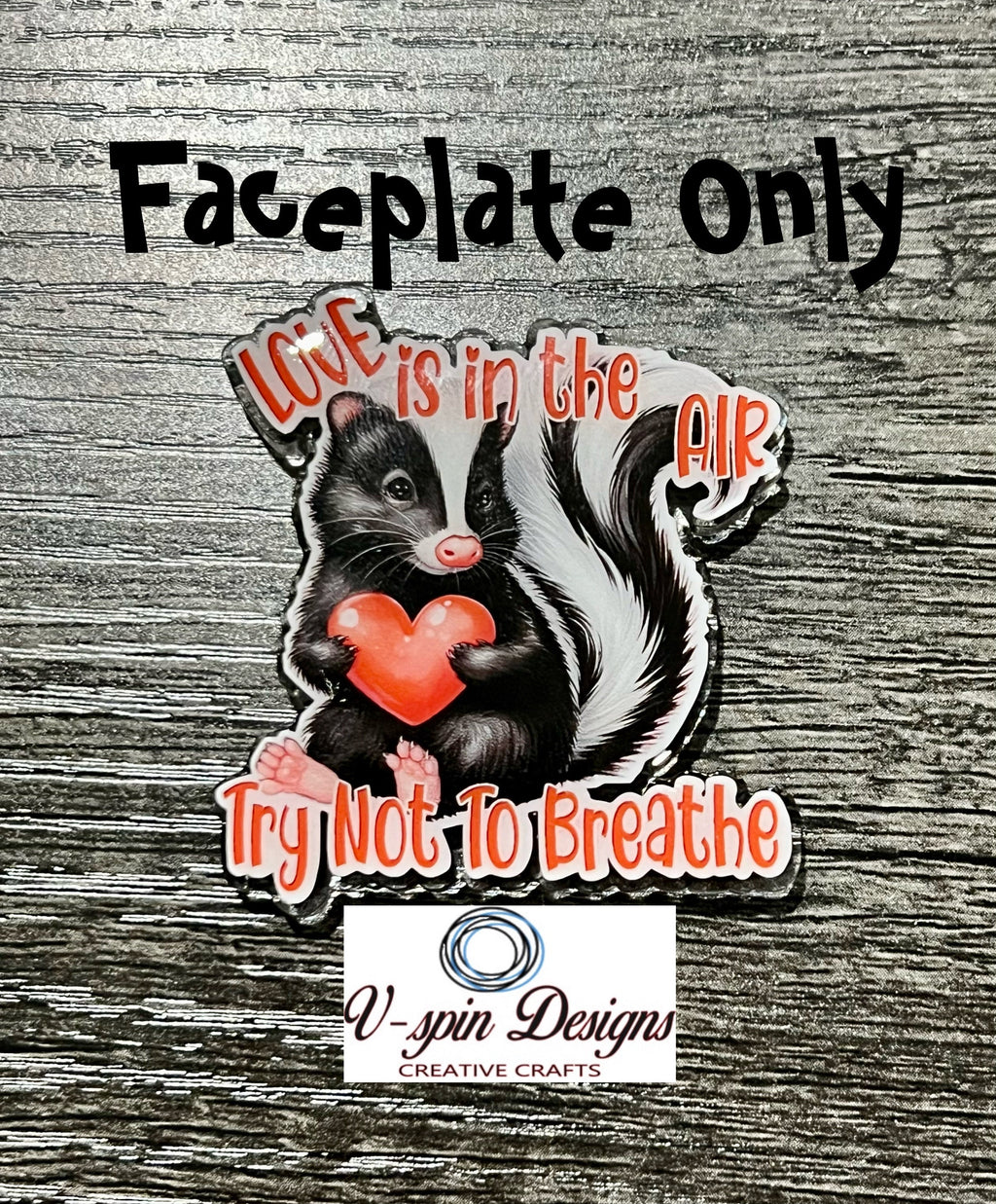 Love is in the air try not to breathe Skunk, badge reel/ID Holder/card holder/teachers/nurses/valentines