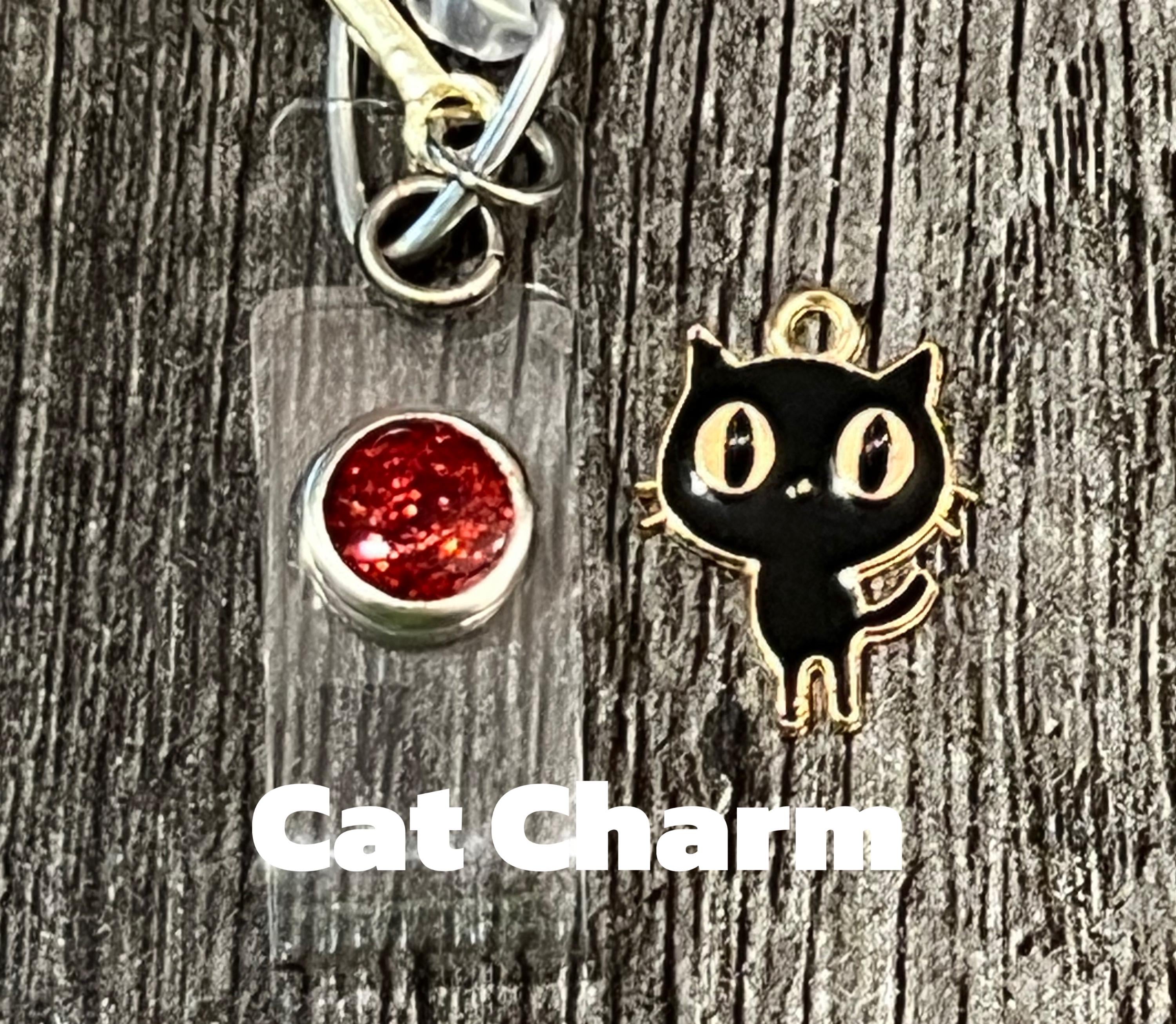 "Everything Is Fine" Black Cat with Match Badge Reel | Funny Retractable ID Holder