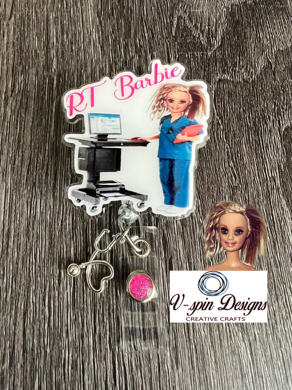 RT Badge Reel: Funny Respiratory Therapist Acrylic ID Holder