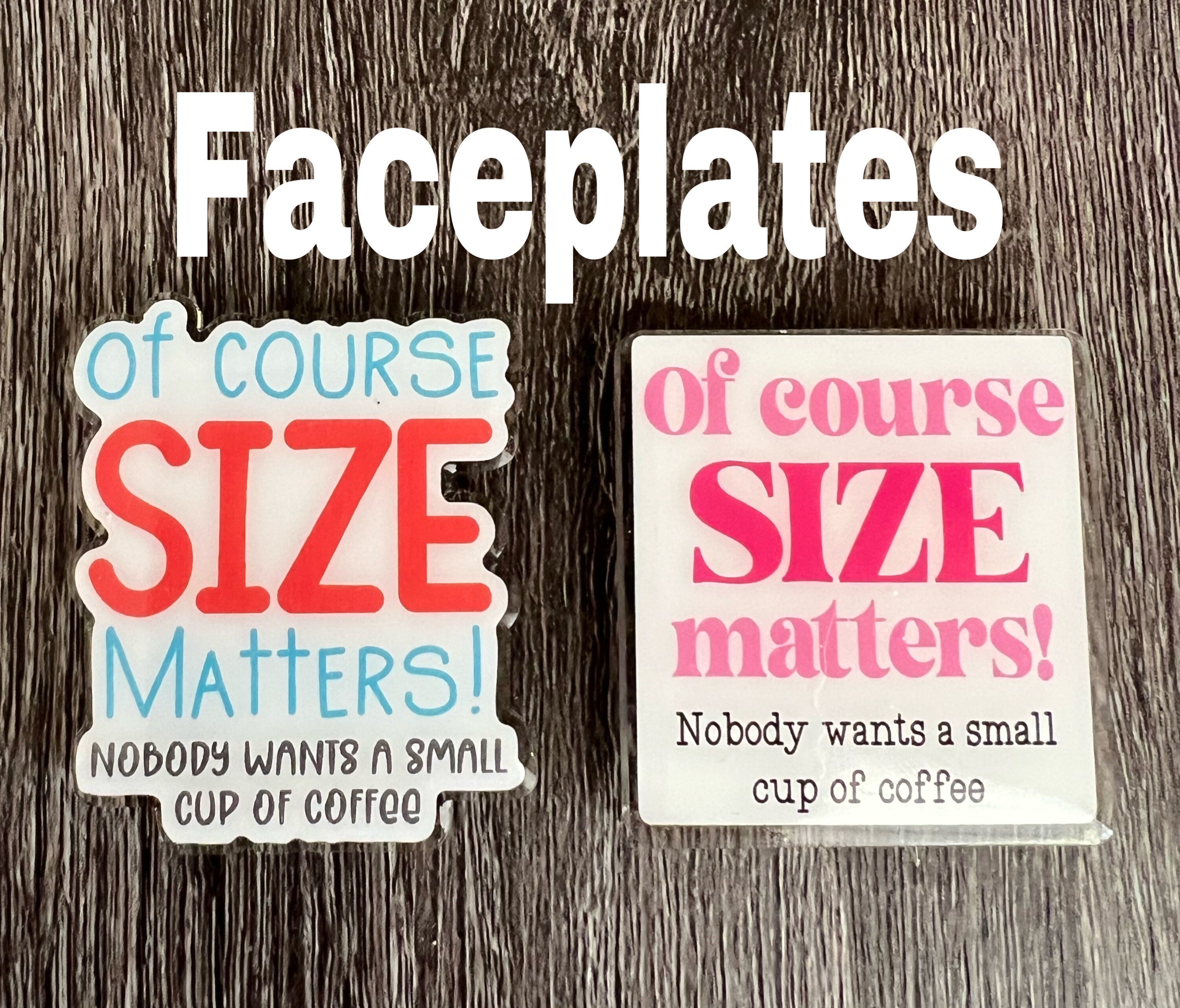 Funny Size Matters Badge reel/ID Holder/card holder/nurses/teachers/students/coffee