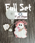 Boo-Jee Ghost Badge Reel | Cute Halloween Retractable Acrylic ID Holder