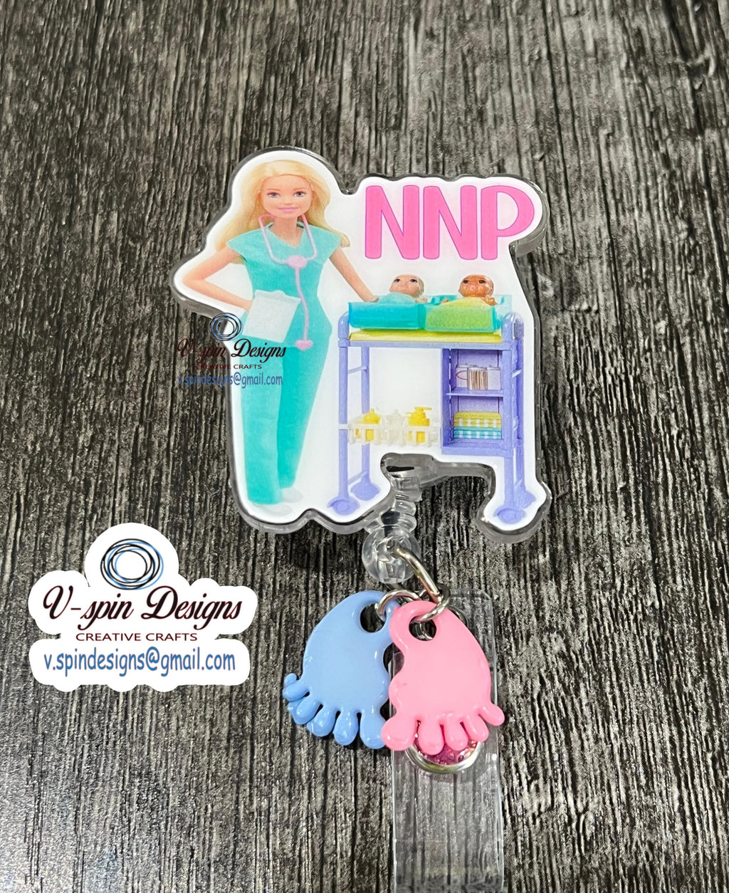 Acrylic NNP Nurse Badge Reel/funny badge reels/badge reel toppers/gift for nurses