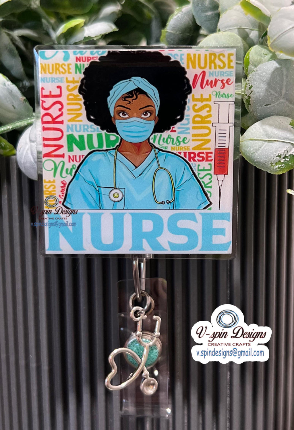 Nurse Badge Reel: Interchangeable Acrylic Retractable ID Holder