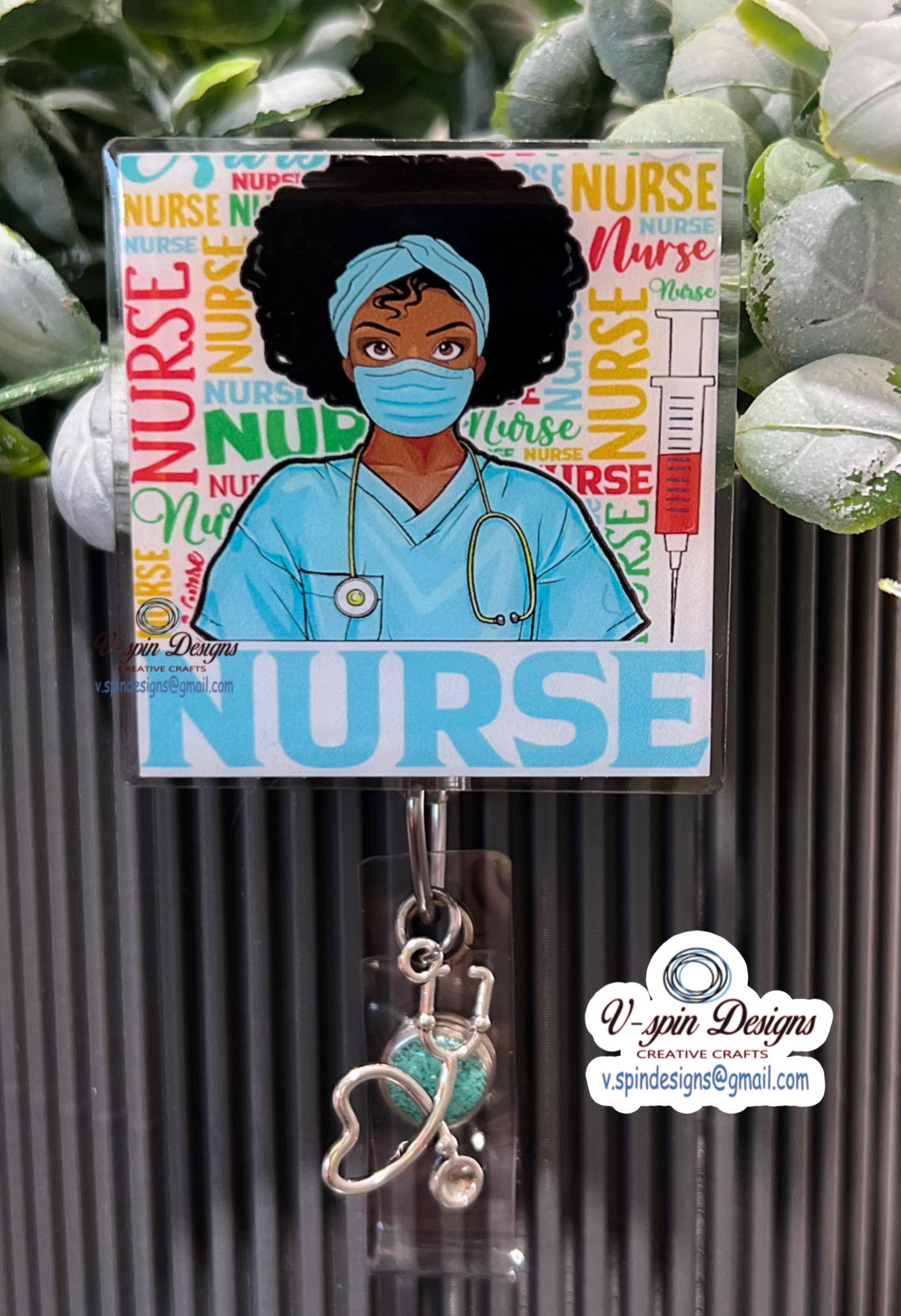 Nurse Badge Reel: Interchangeable Acrylic Retractable ID Holder