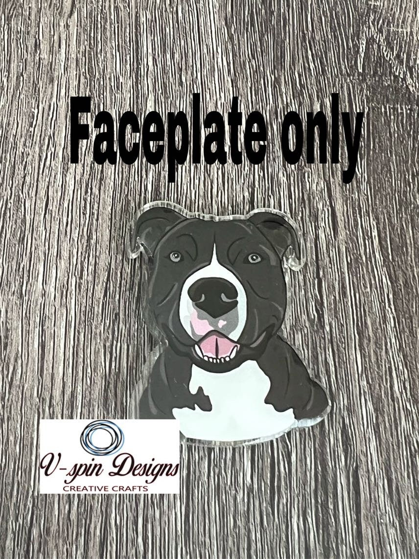 Pitbull Dog Badge Reel | Retractable Acrylic ID Holder for Dog Lovers