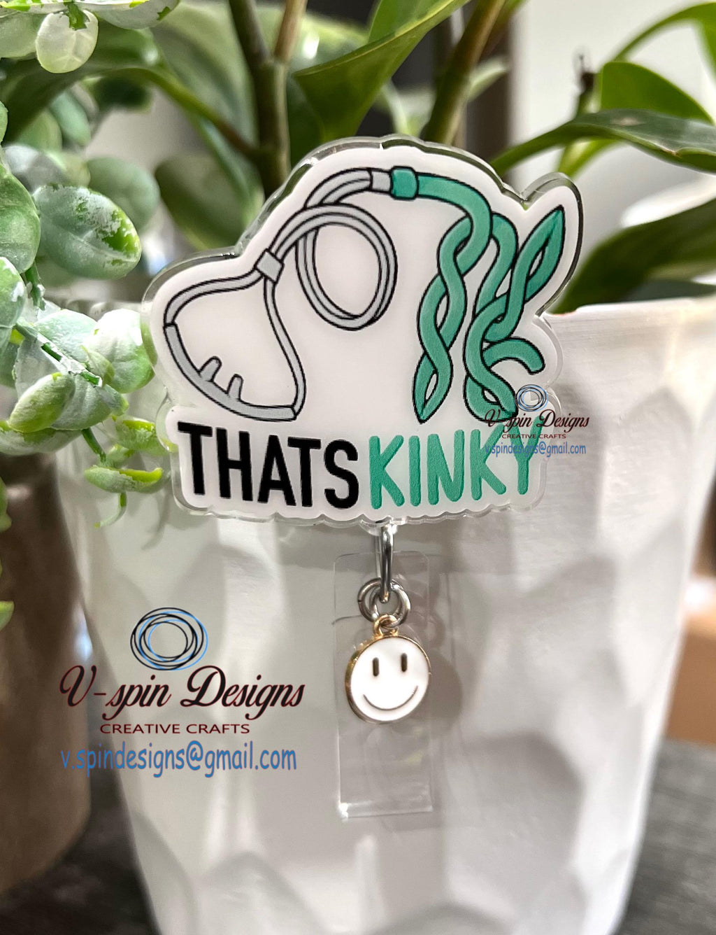 Thats Kinky Badge reel great for Respritory Therapist/Funny badge reels