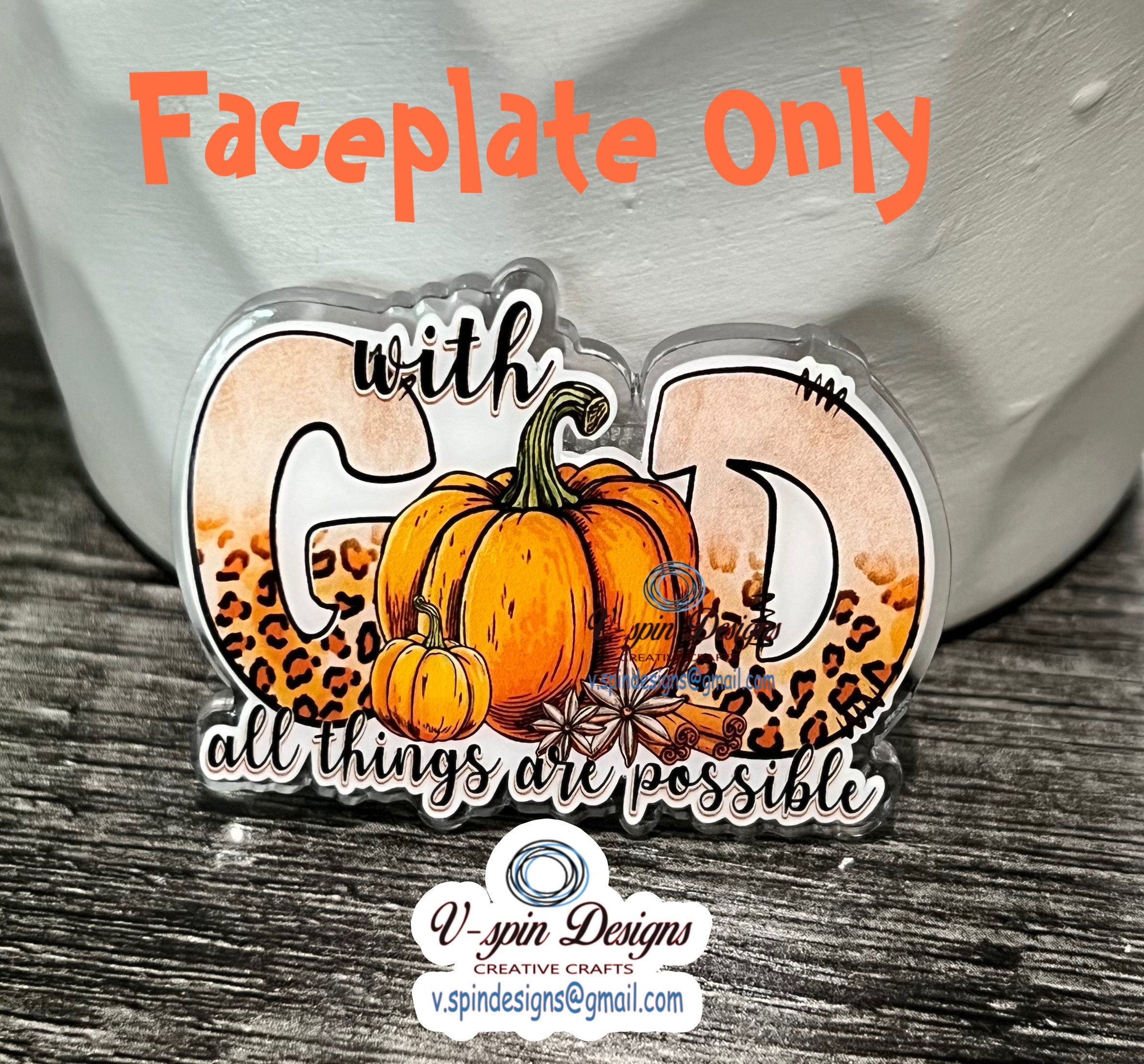 "With God All Things Are Possible" Fall Badge Reel | Inspirational Retractable ID Holder