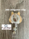 Corgi Butt Badge Reel | Retractable Acrylic ID Holder for Dog Lovers