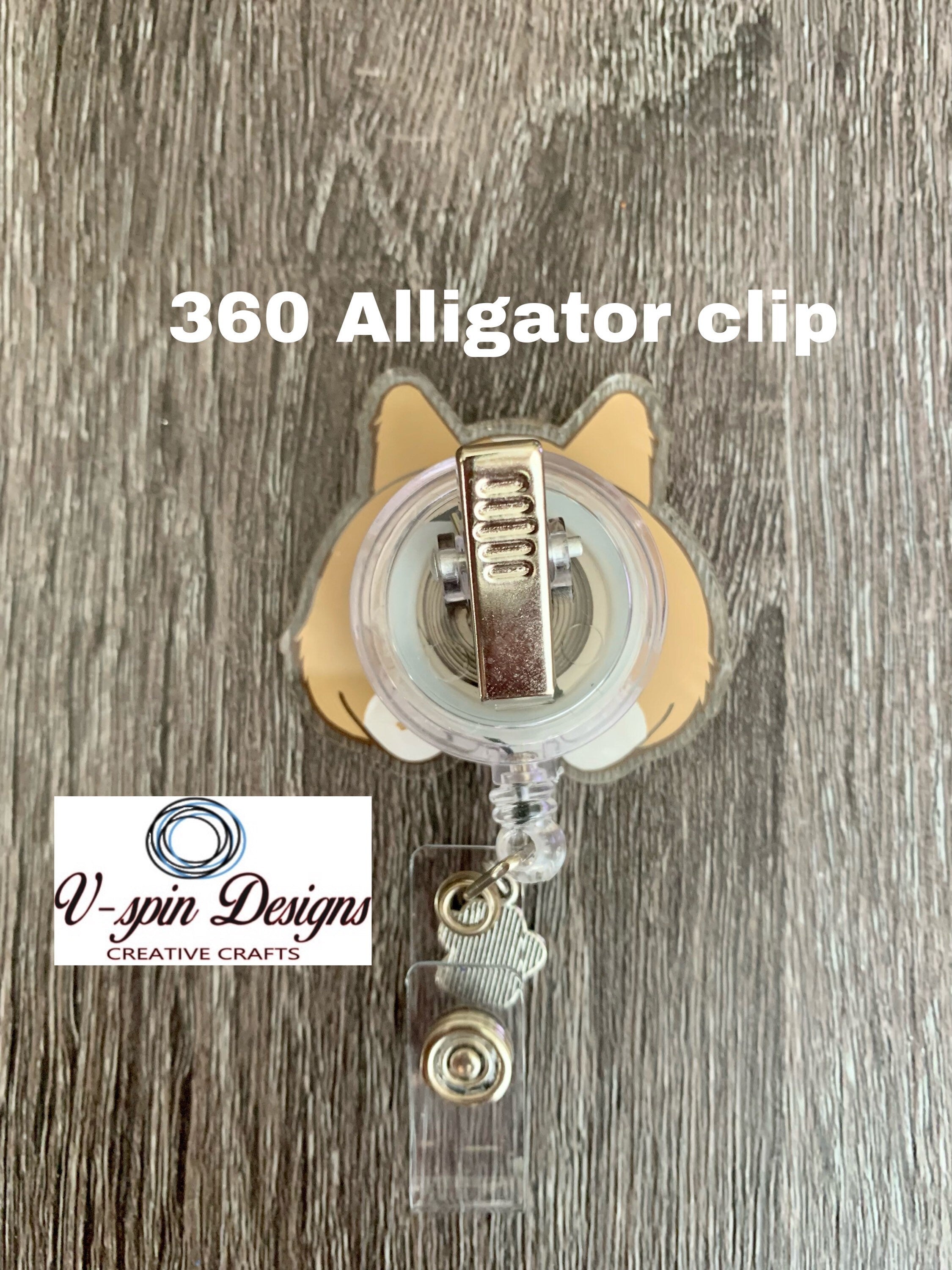 Corgi Butt Badge Reel | Retractable Acrylic ID Holder for Dog Lovers