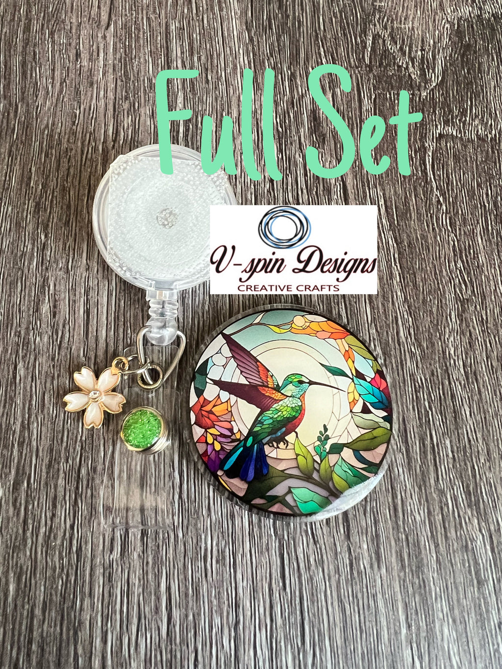 Hummingbird retractable badge reel/ID holder/nurse/card holder/teachers/birds