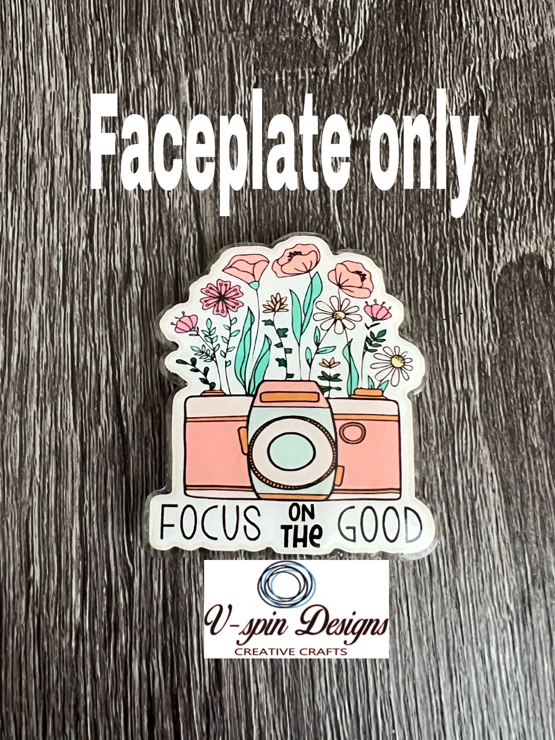 "Focus on the Good" Badge Reel | Inspirational Retractable Acrylic ID Holder