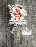 Cowboy Duck Badge reel/western badge reels
